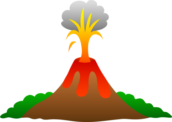 free clipart volcano erupting - photo #1