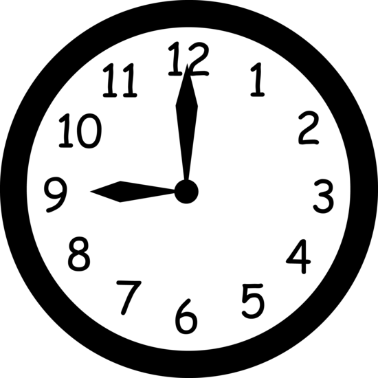 clipart two o'clock - photo #36