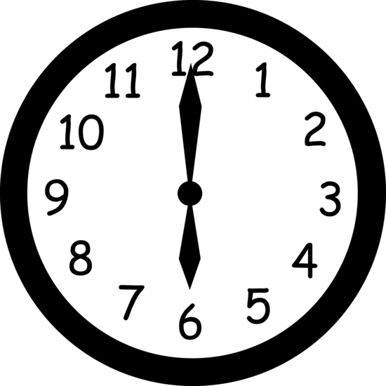 wall-clock-striking-six-free-clip-art