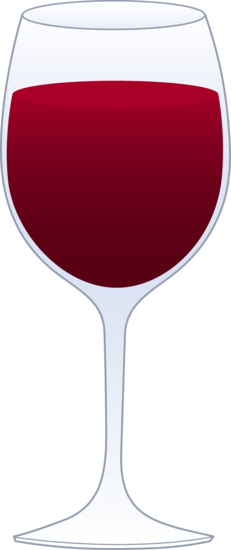 Glass of Red Wine - Free Clip Art