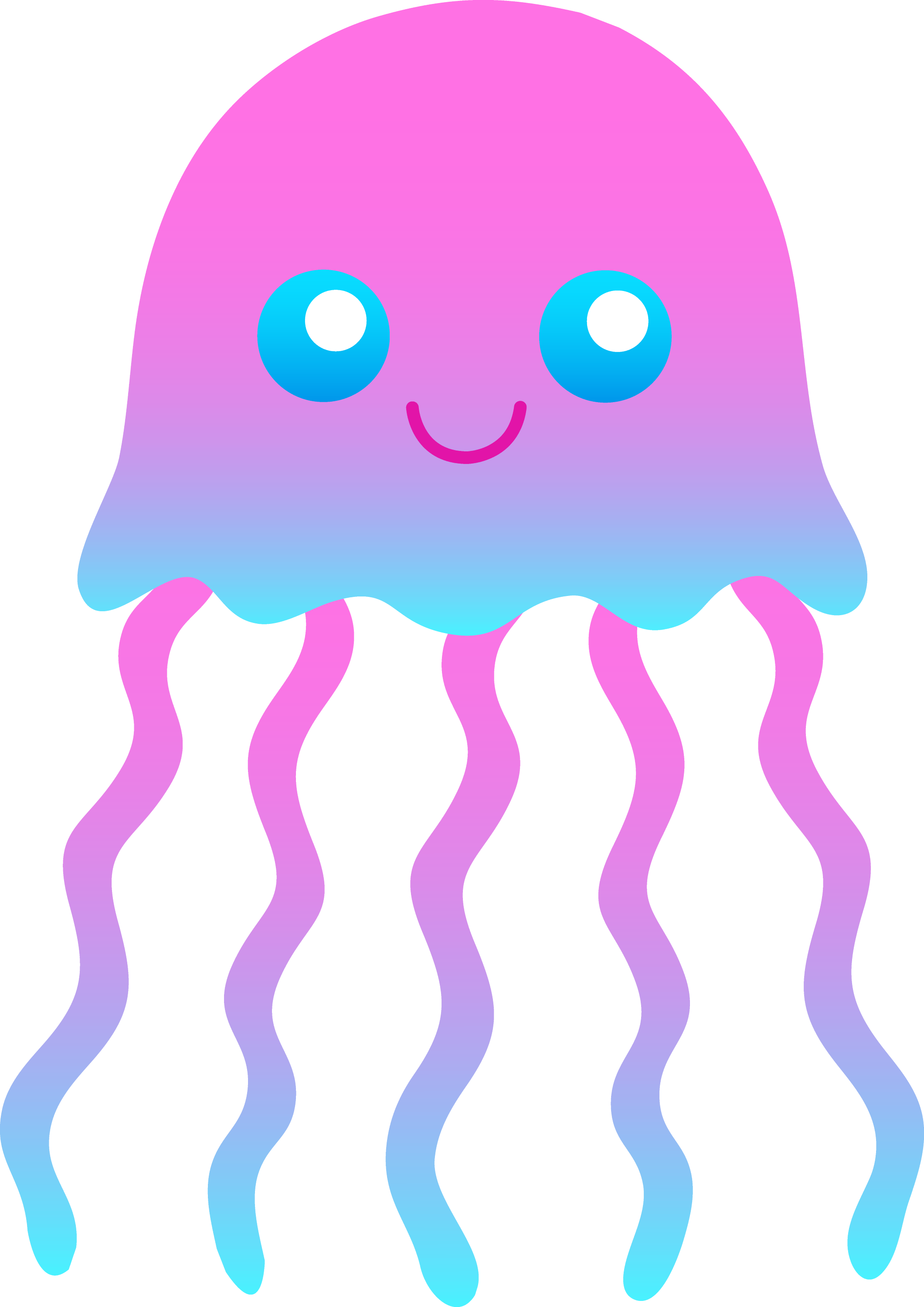 free cartoon jellyfish clipart - photo #6