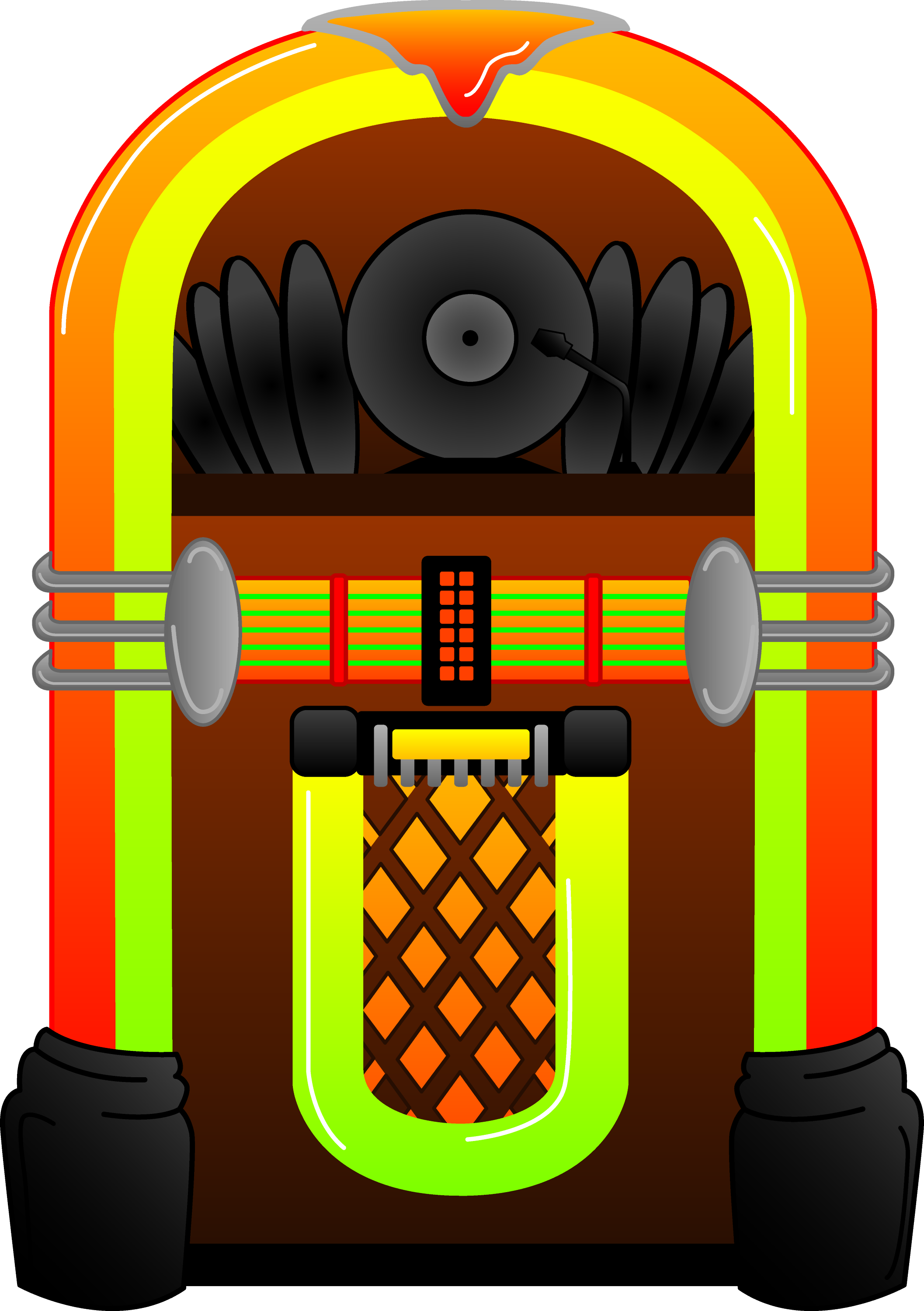 Colorful Jukebox Design - Free Clip Art