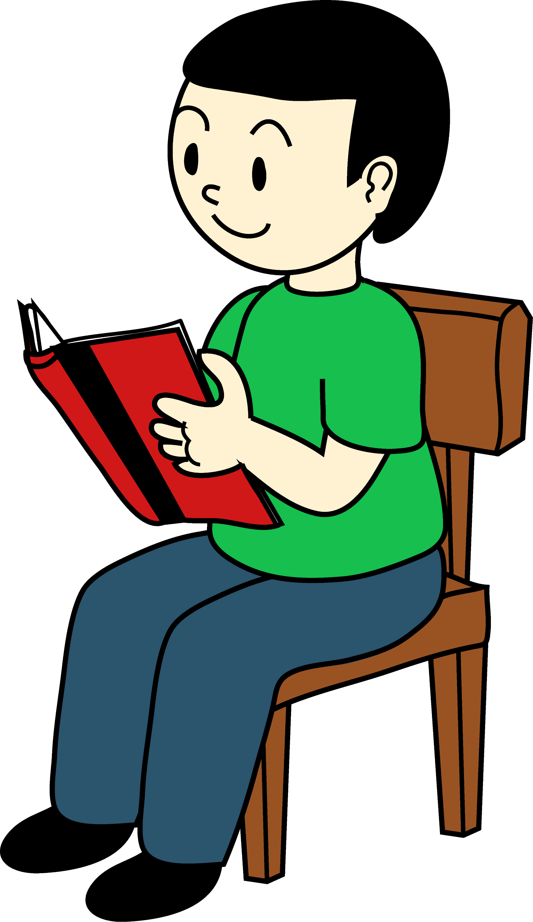 free clipart boy reading book - photo #28
