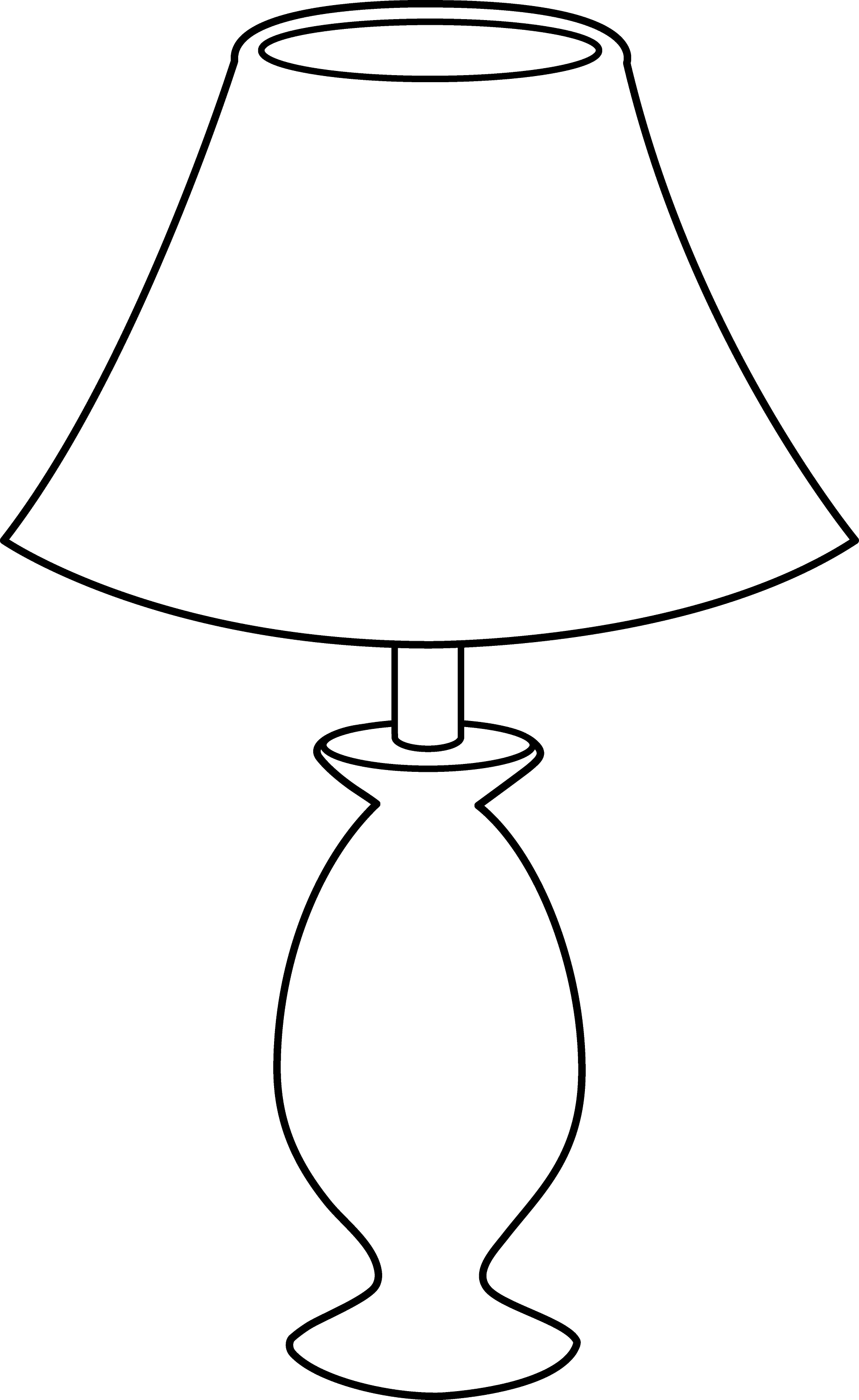 clipart black and white lamp - photo #1