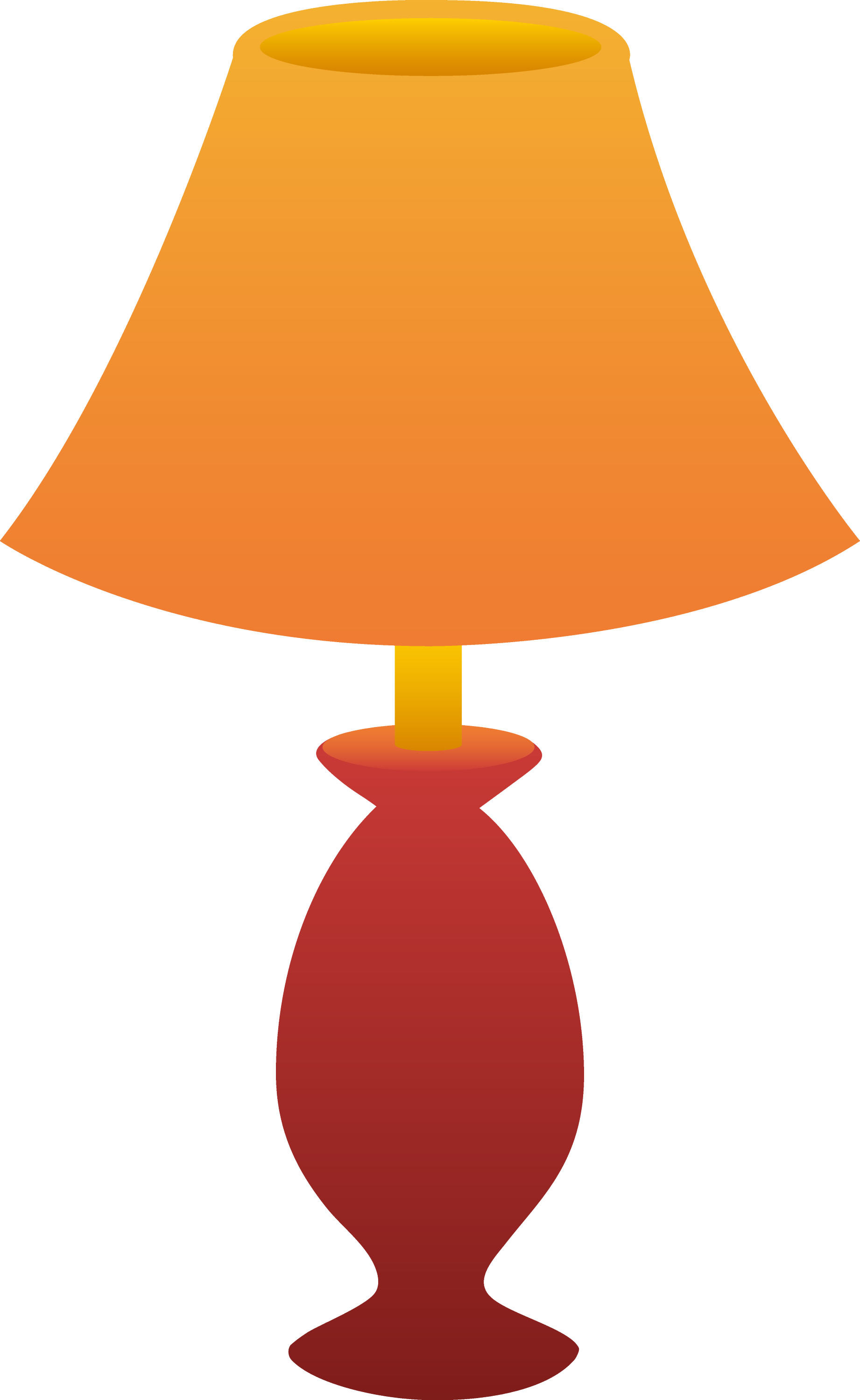 Red Table Lamp Free Clip Art
