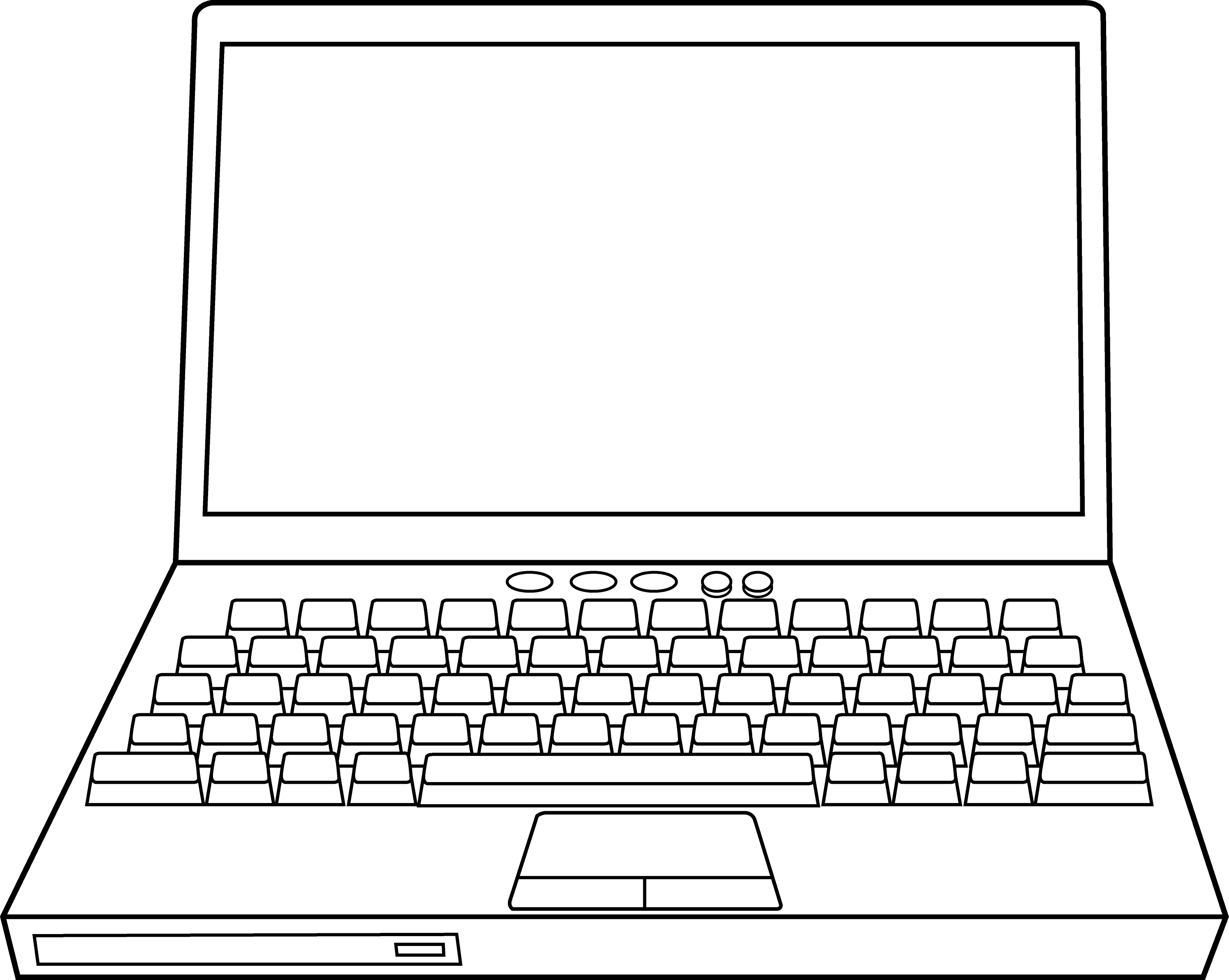 computer clipart black and white free - photo #17