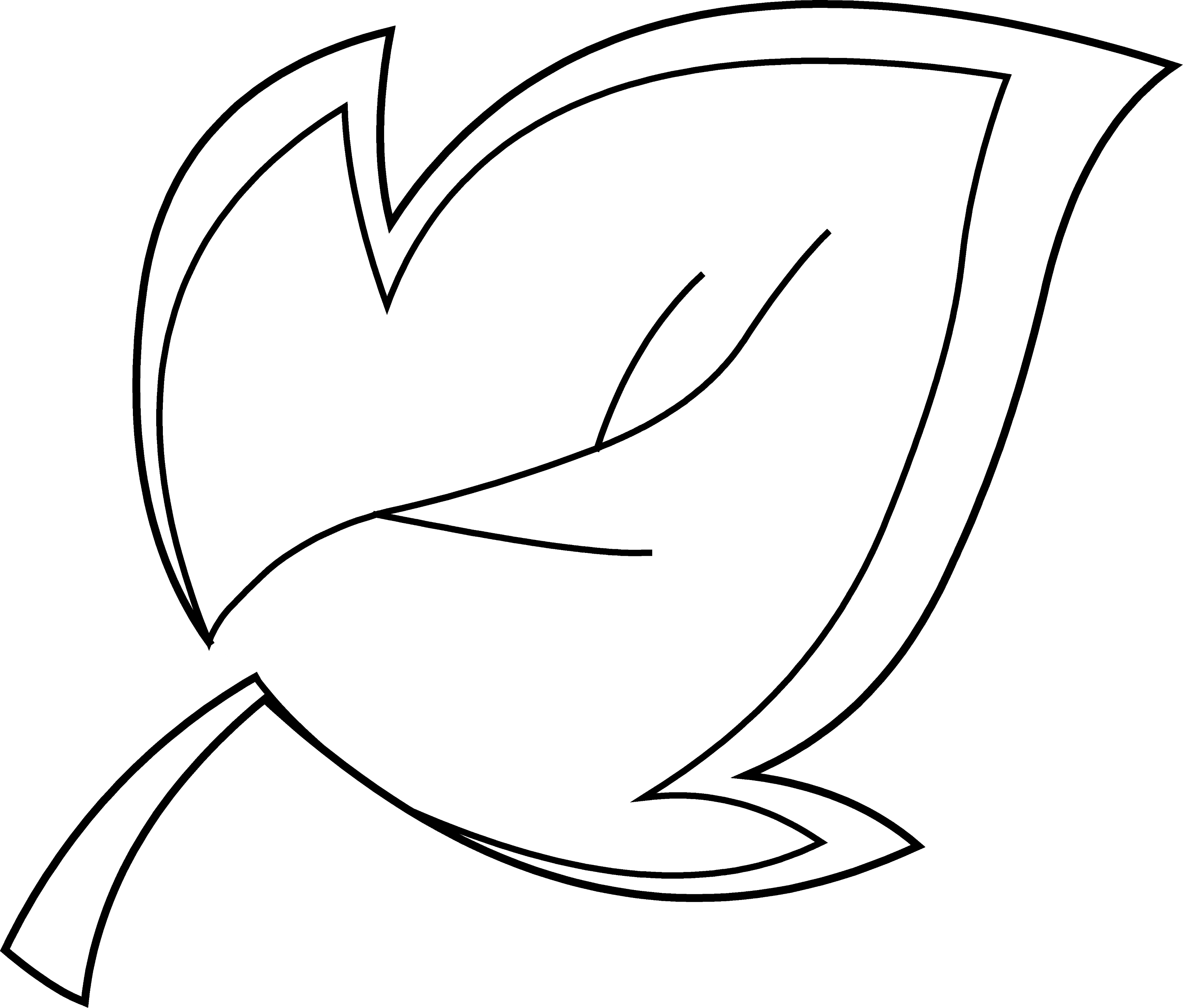 Tree Leaf Coloring Page Free Clip Art