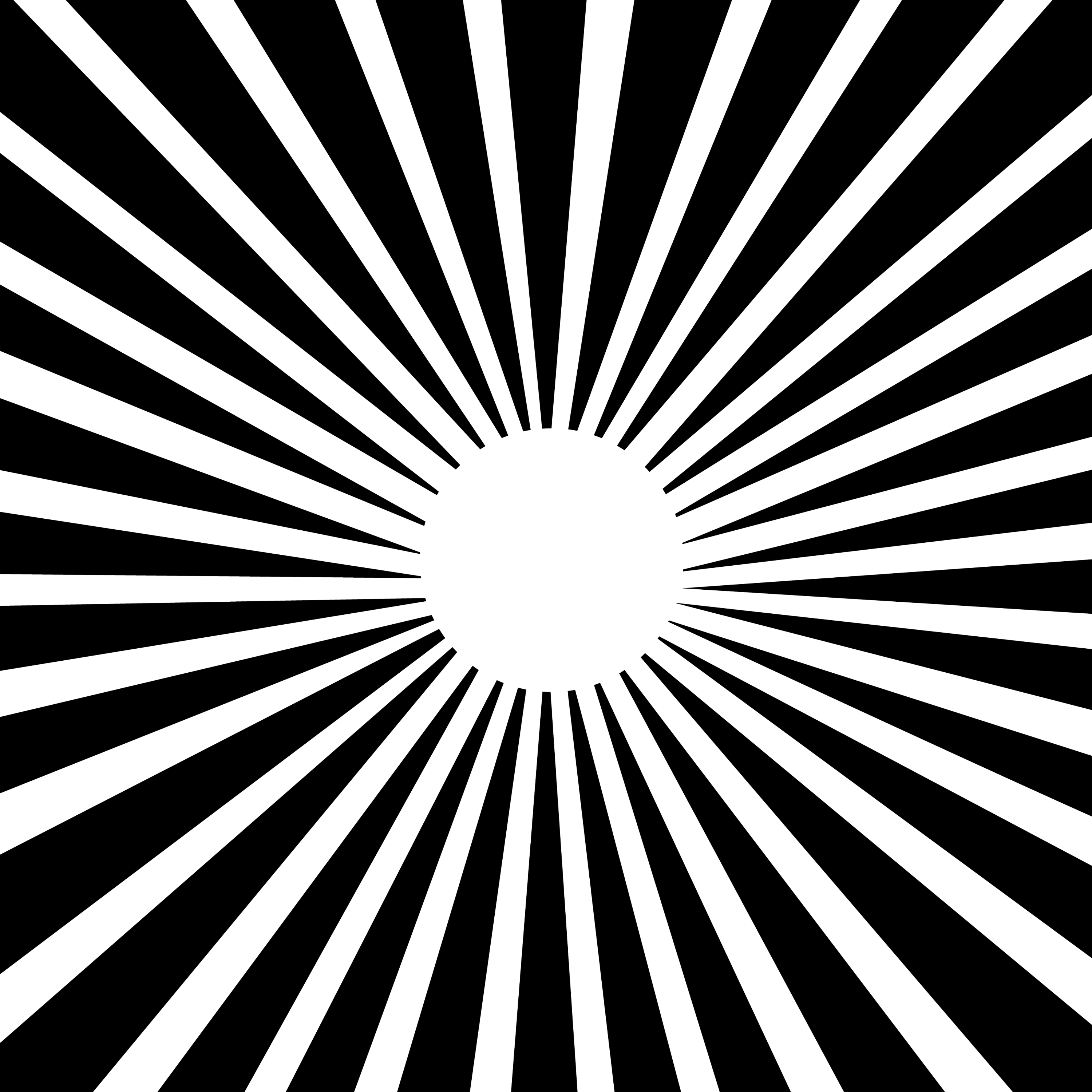 Intense Black and White Line Burst - Free Clip Art