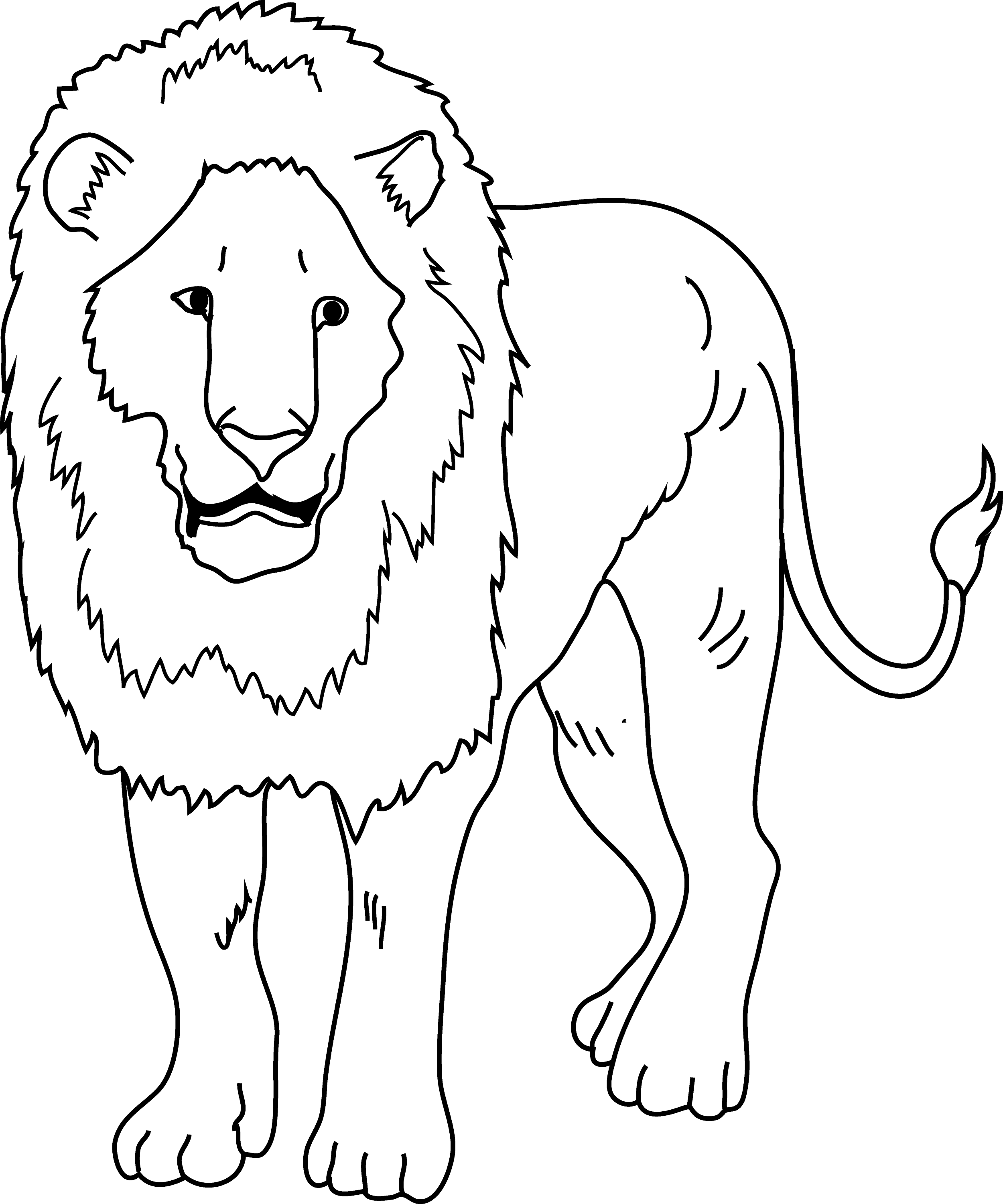 Lion Coloring Page - Free Clip Art
