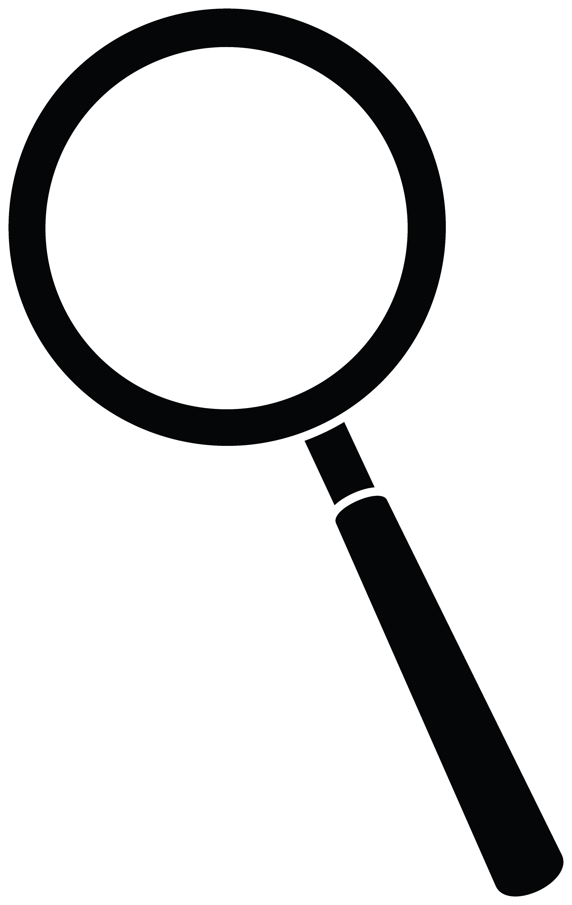 Magnifying Glass Silhouette - Free Clip Art