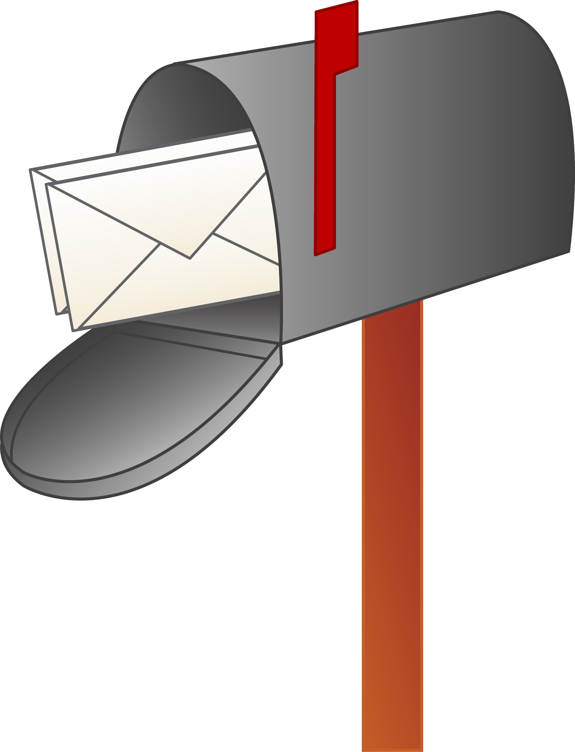 Mailbox With Letters Free Clip Art