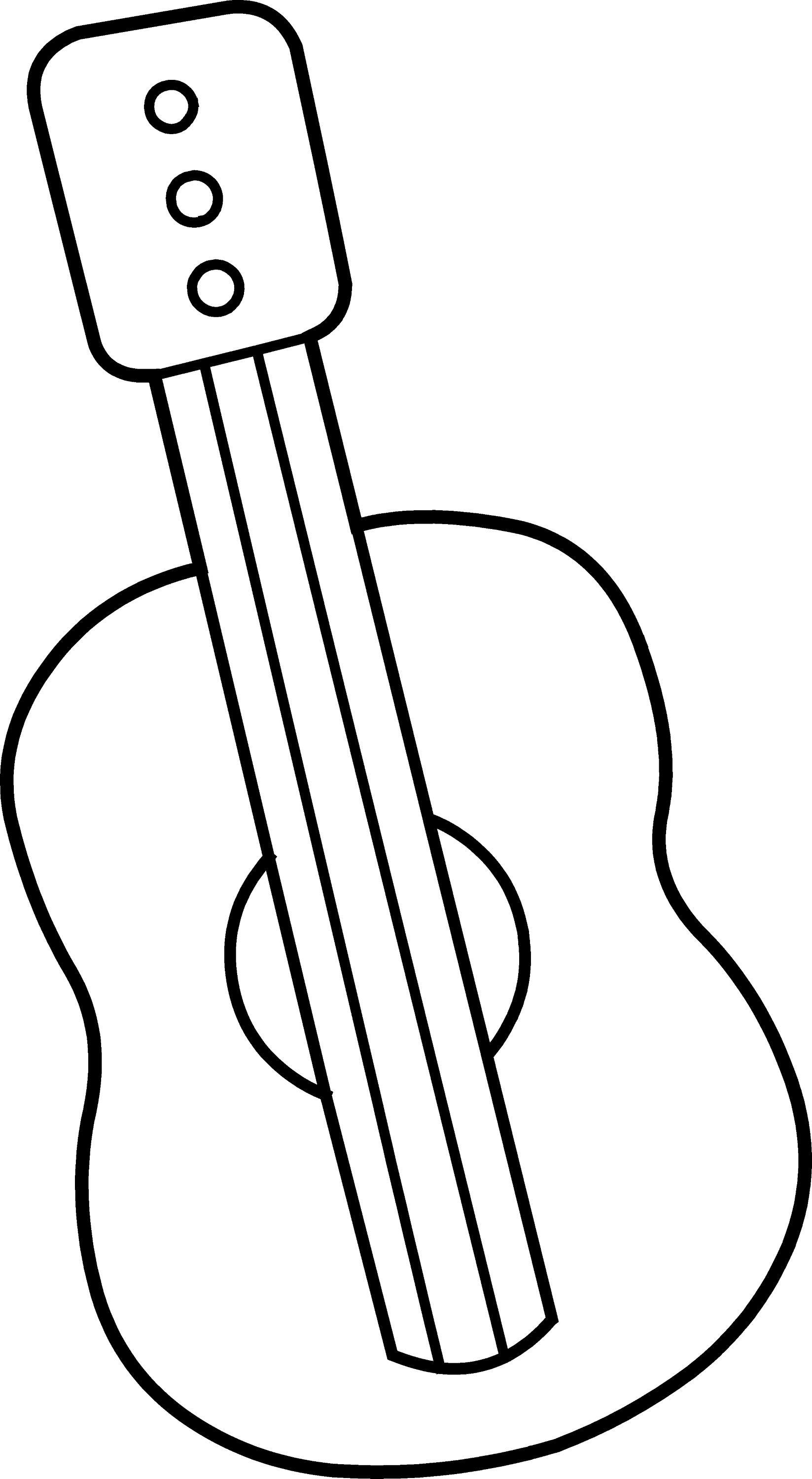 Guitar Coloring Pages Printable Drawing Kids Acoustic Outline Guitars