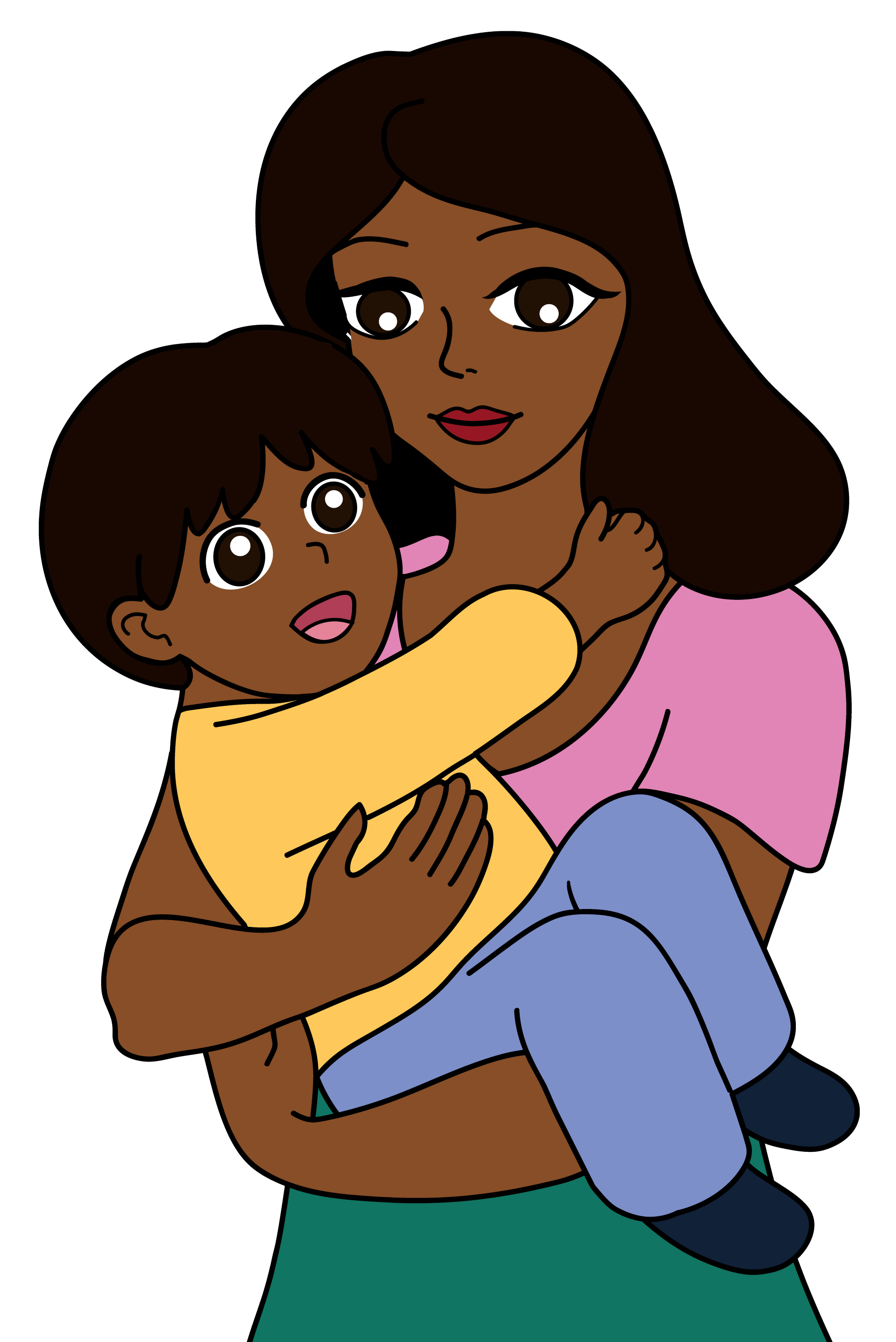 Mother and Child 2 - Free Clip Art