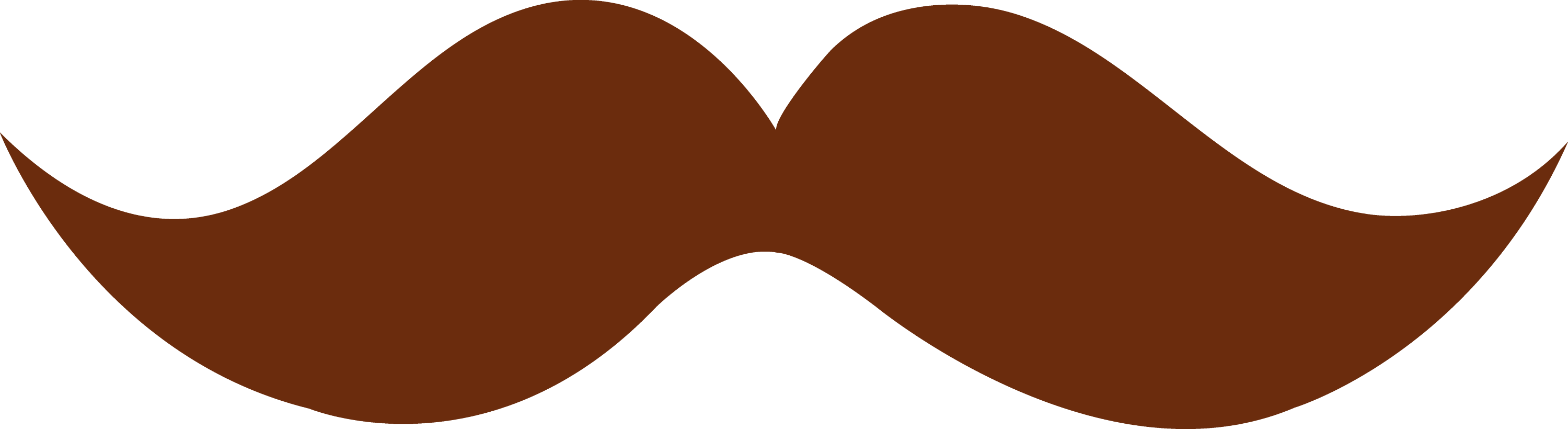 Brown Moustache Design - Free Clip Art