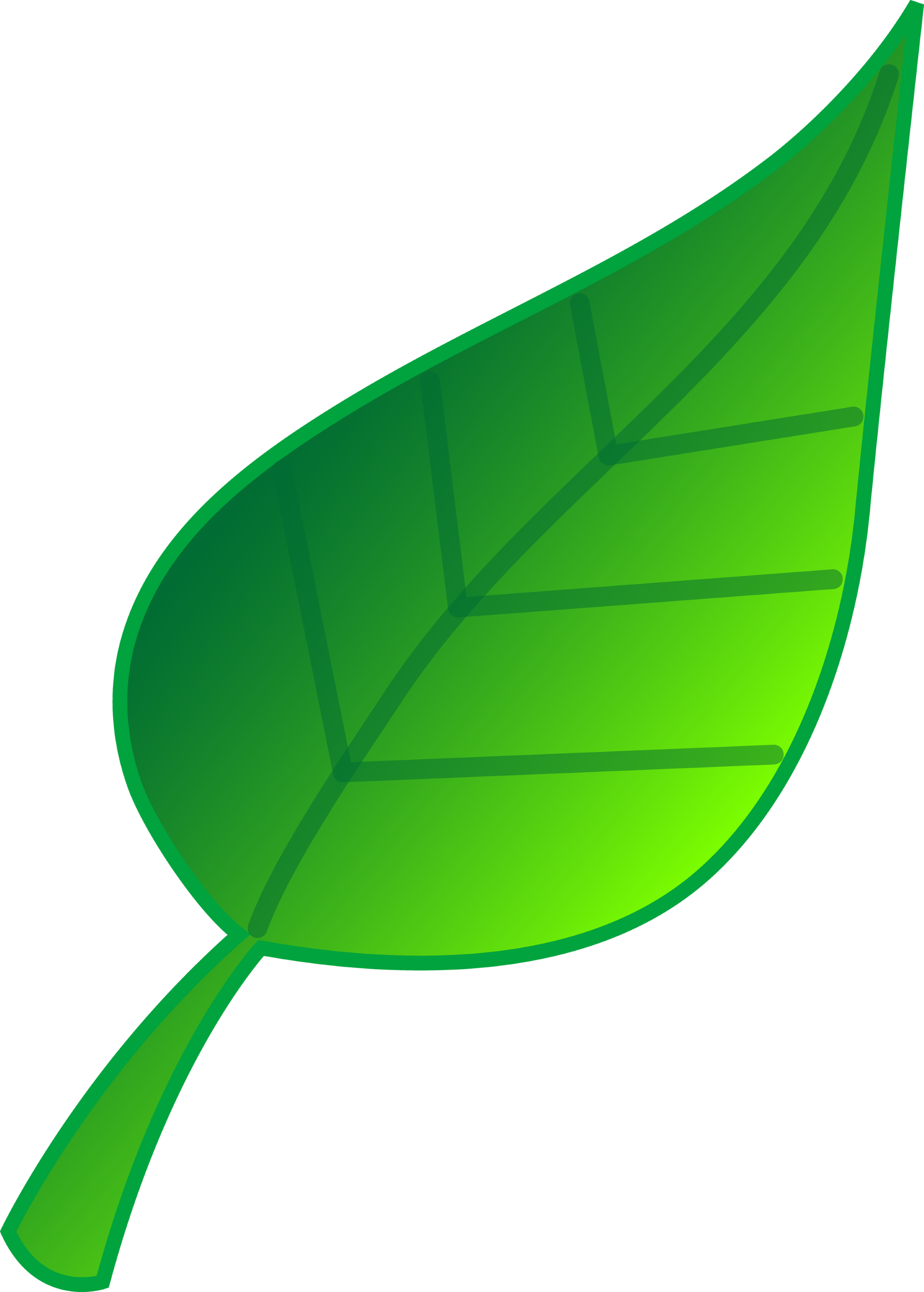 Simple Green Leaf Vector Art - Free Clip Art
