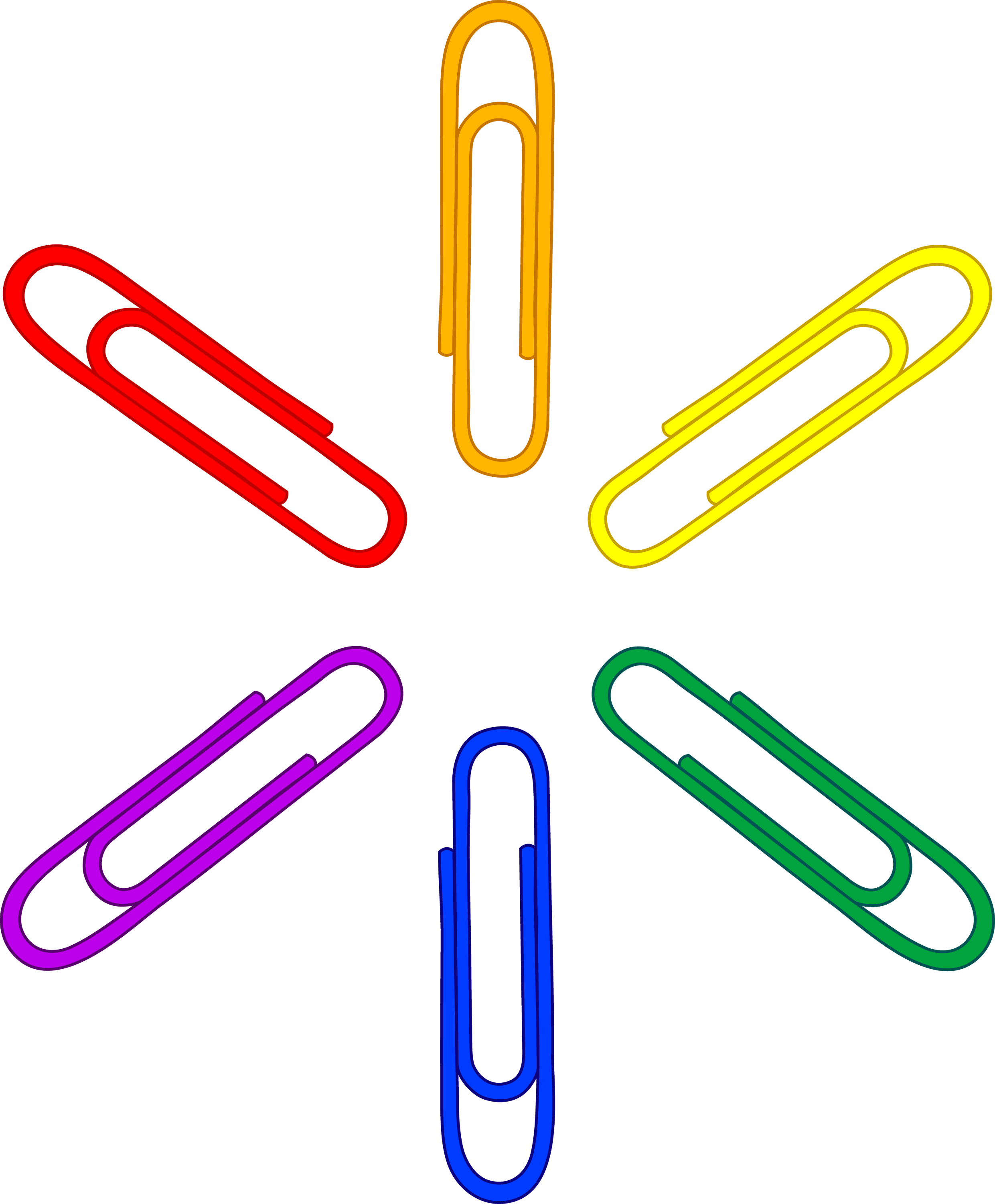 Rainbow Paper Clip Pattern Free Clip Art
