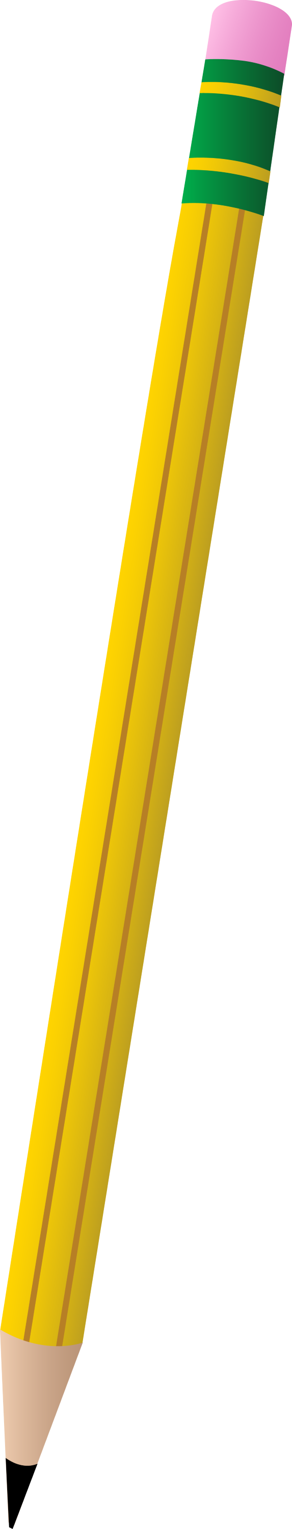 Yellow Number 2 Pencil - Free Clip Art