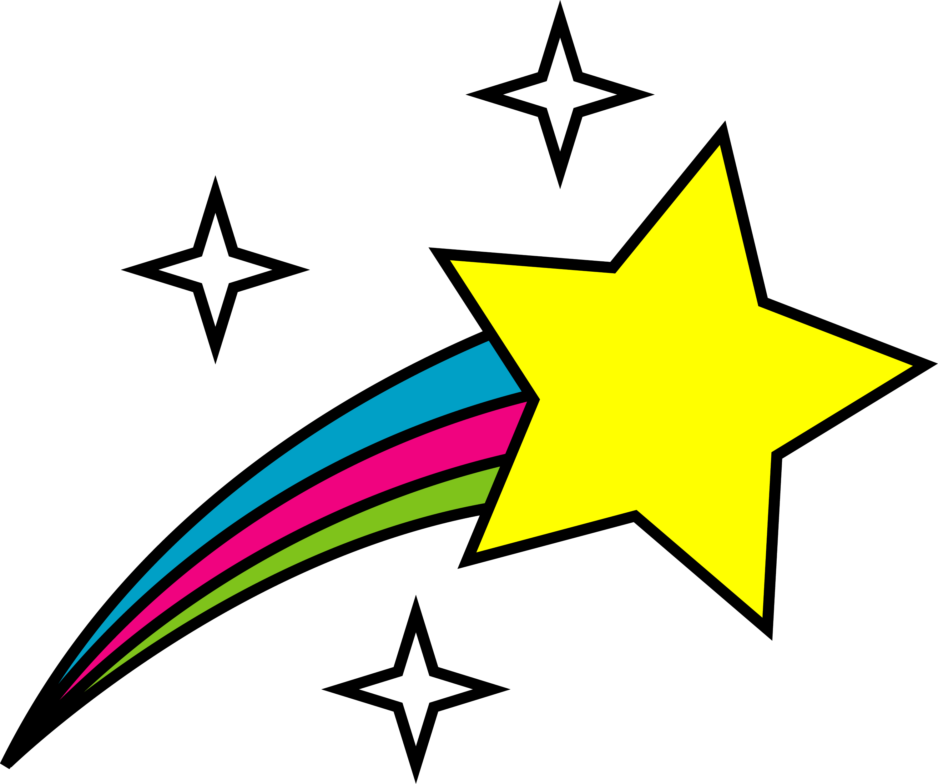 Outer Space Shooting Star - Free Clip Art