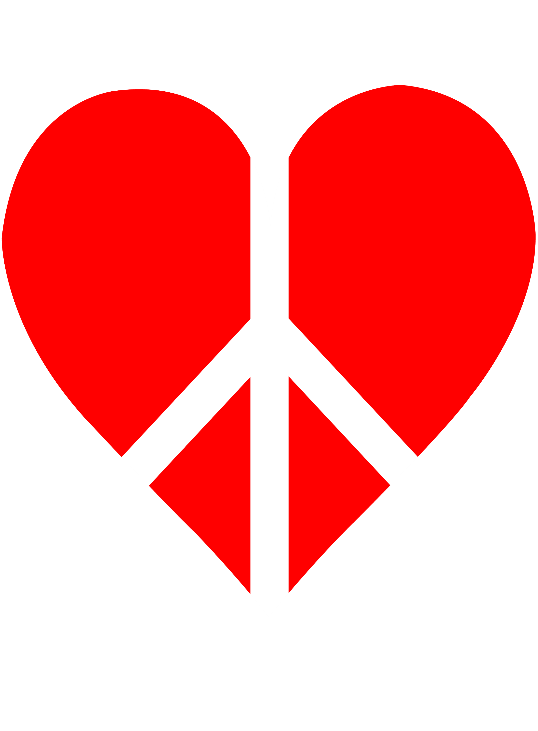 Red Peace Heart Logo - Free Clip Art