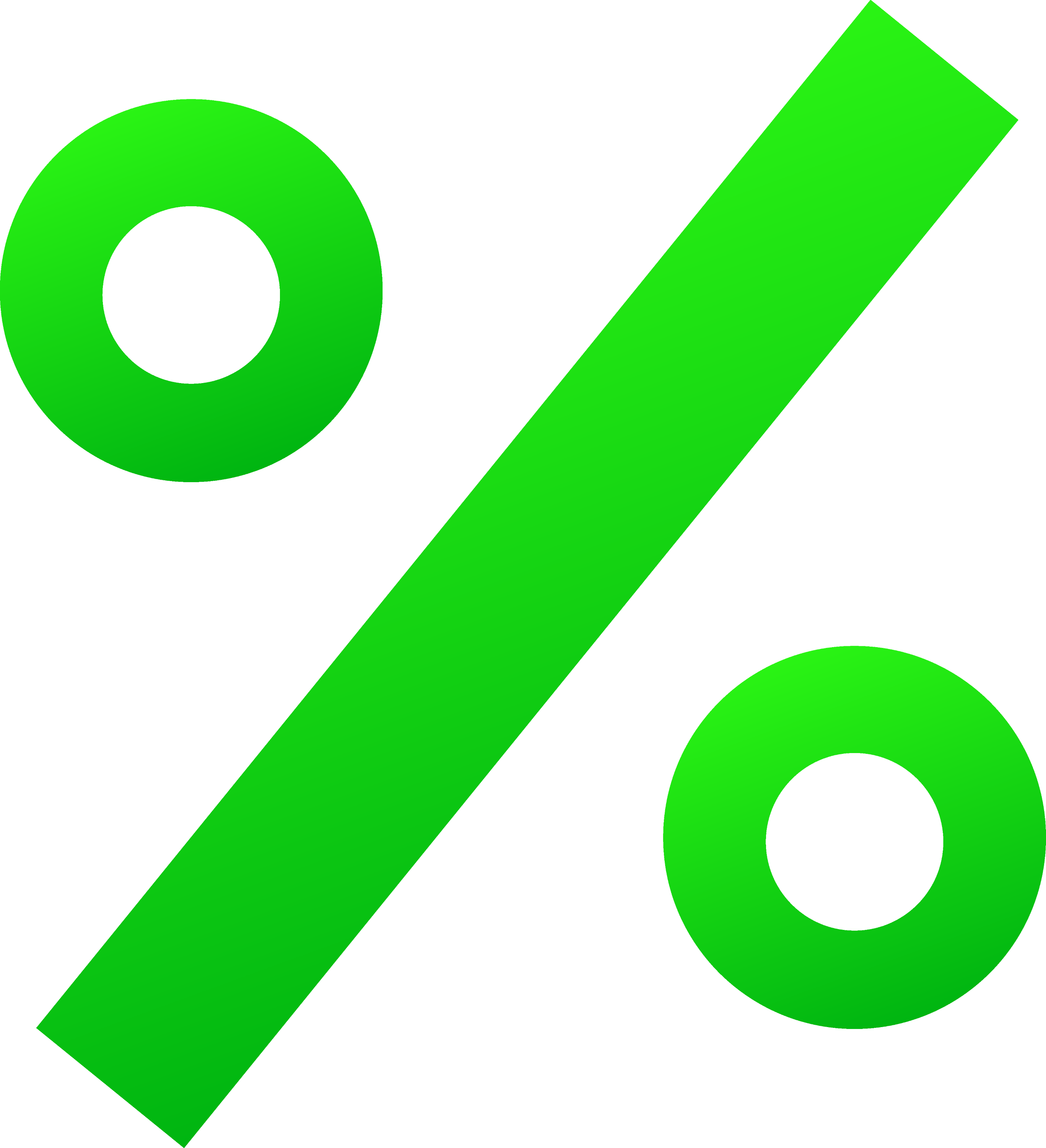 Green Percentage Sign Free Clip Art