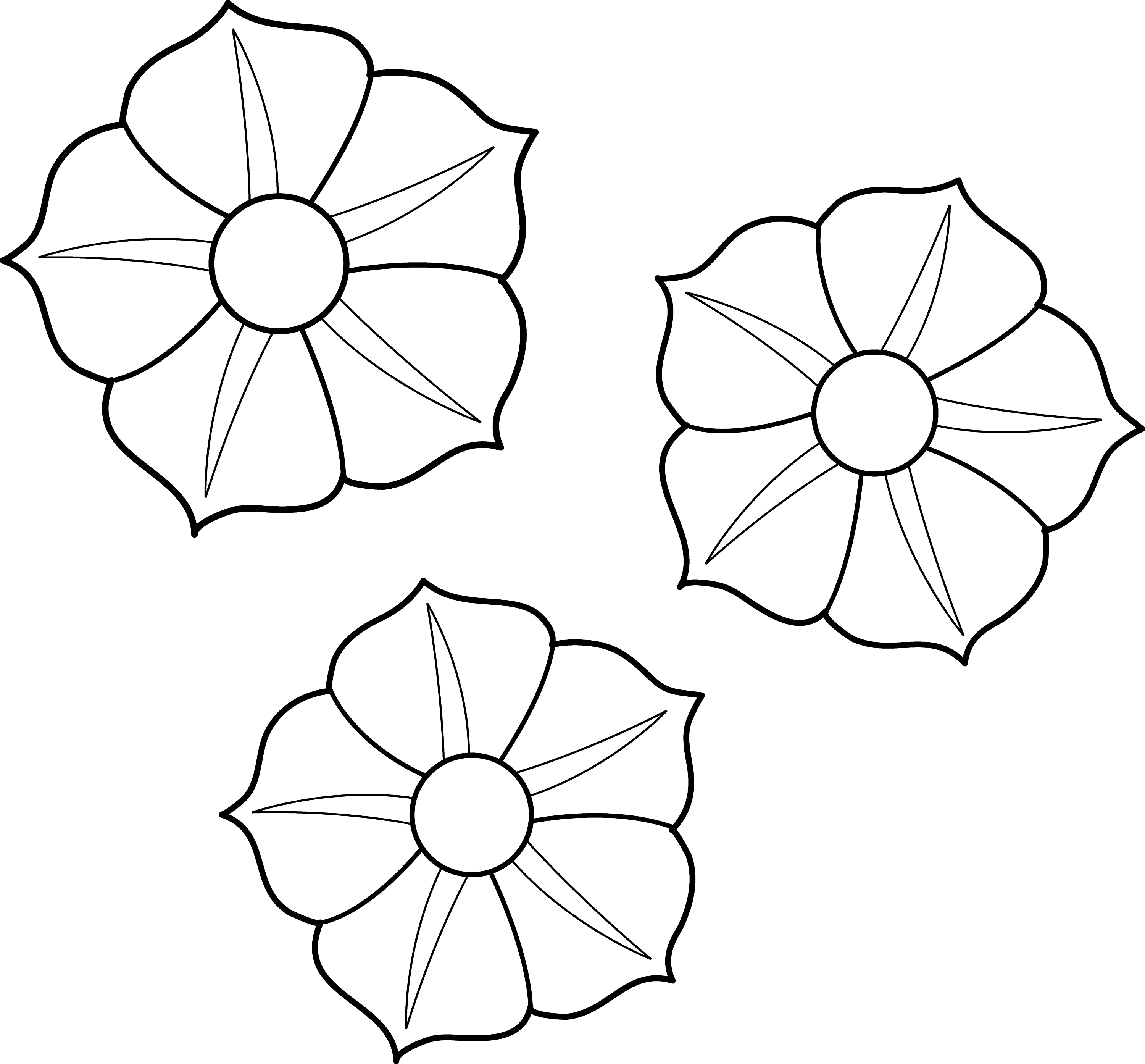 clipart line flower - photo #14