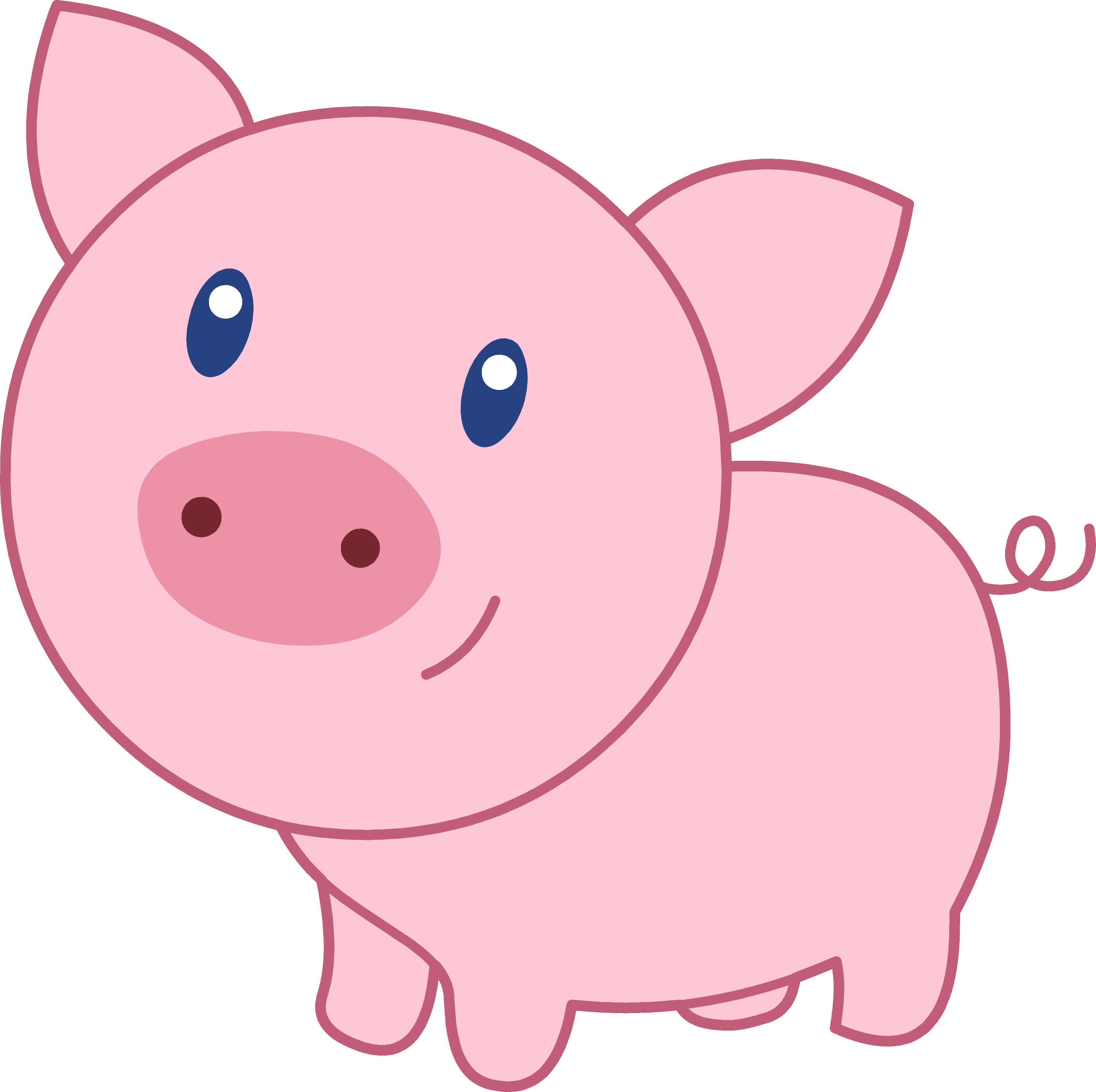 clipart drawing of a pig - photo #3