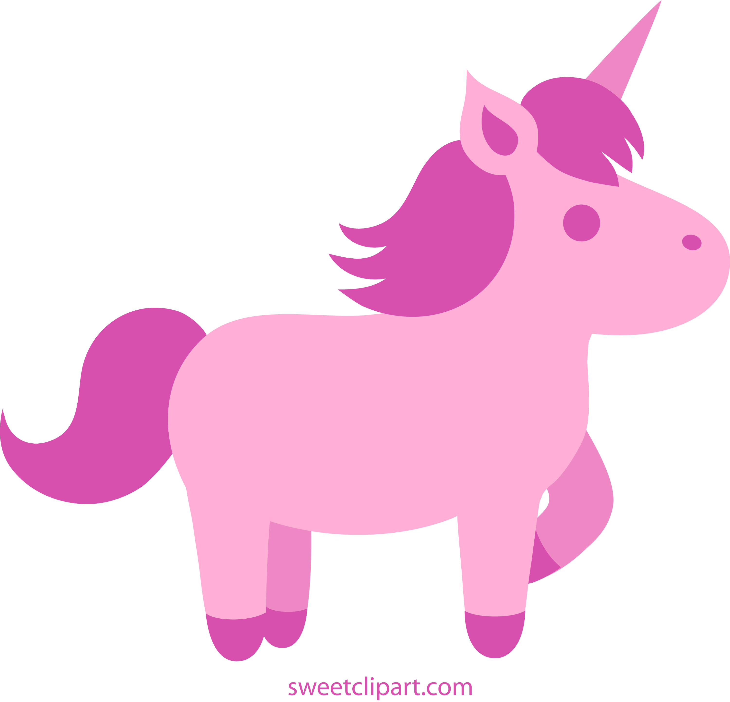 Cute Pink Unicorn Clipart Free Clip Art