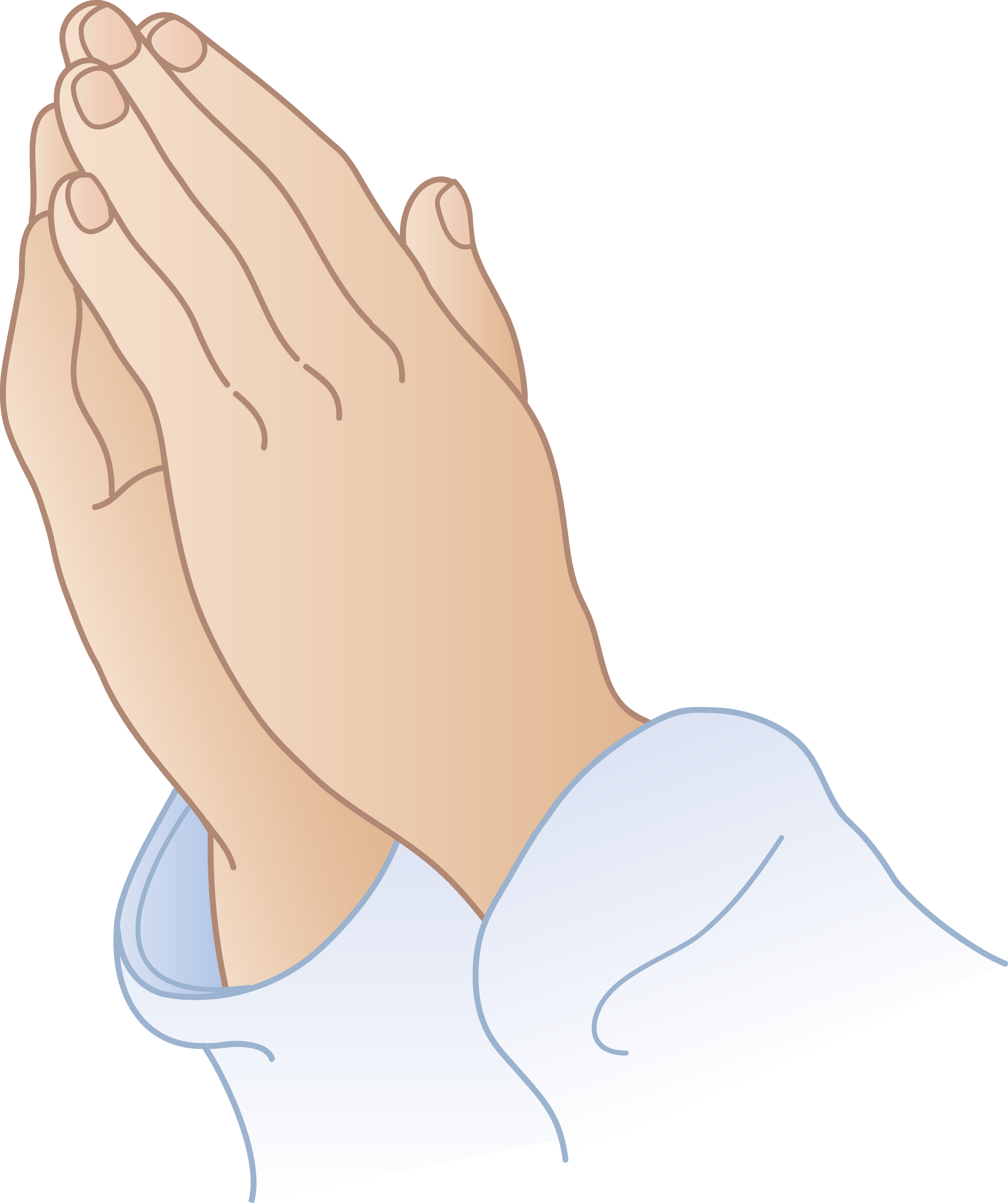 Praying Hands 1 - Free Clip Art