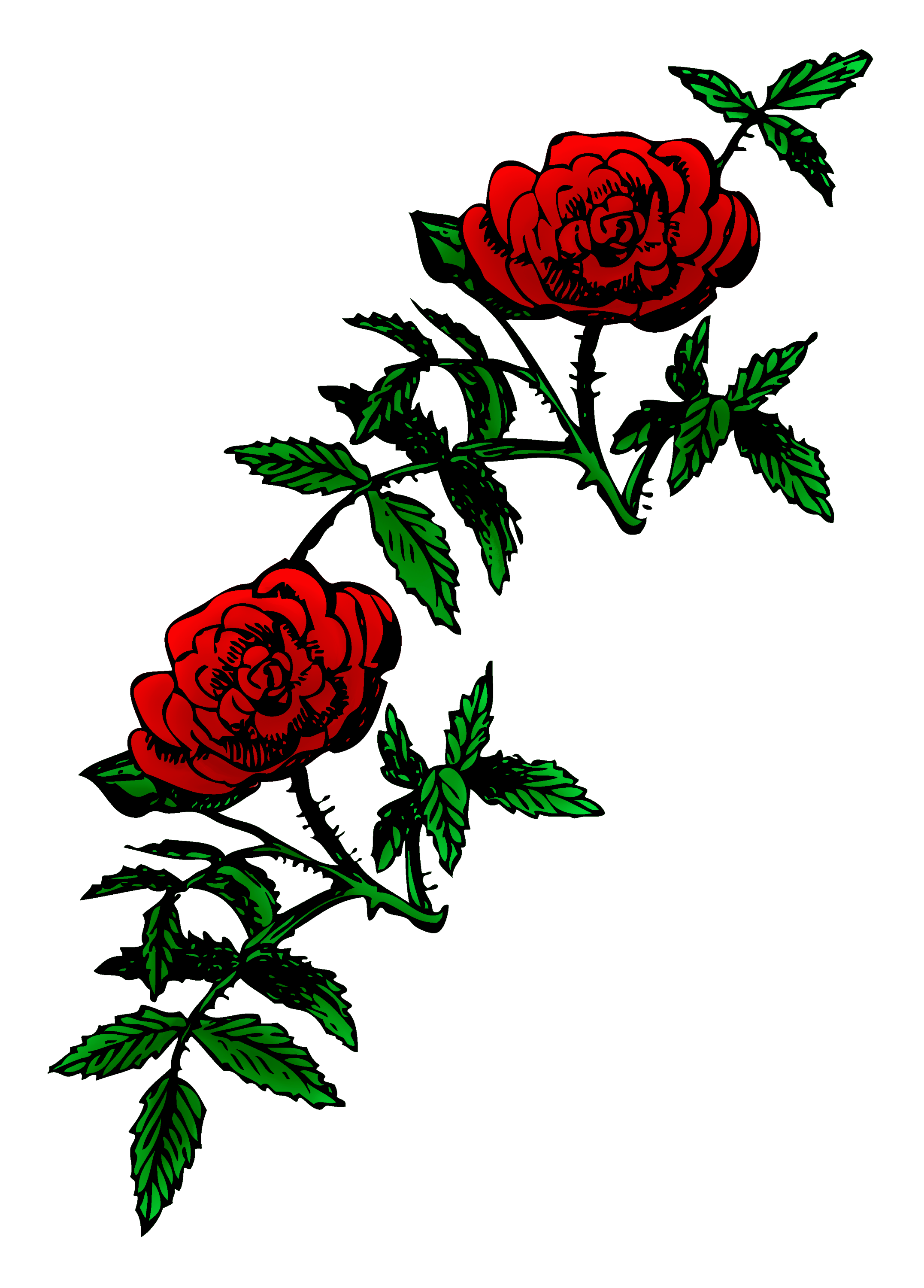 Public Domain Rose Decoration - Free Clip Art