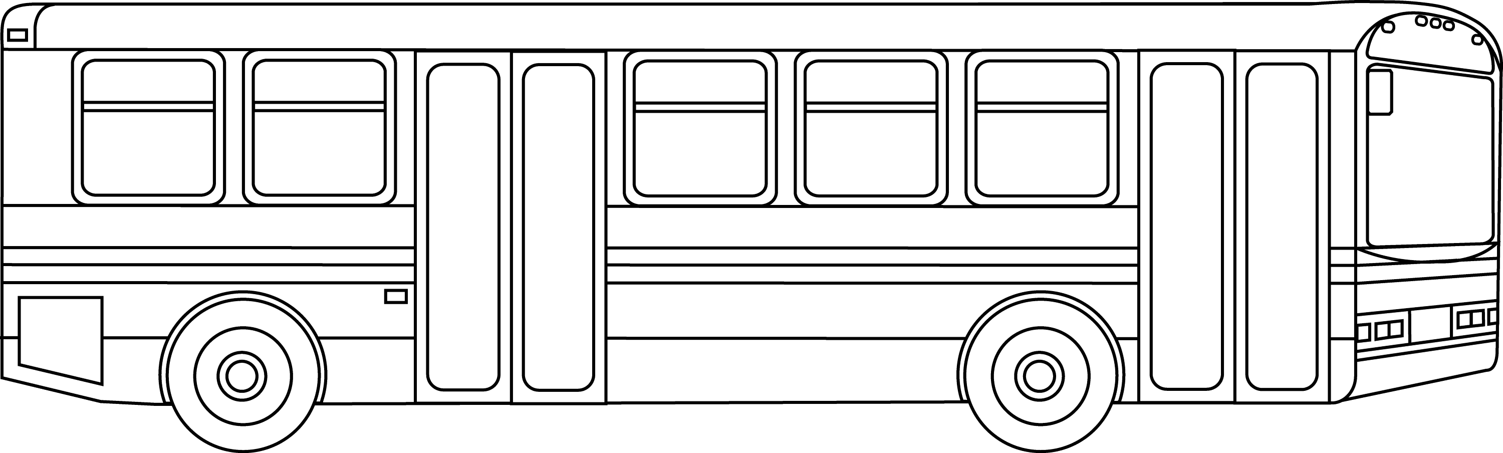 clipart school bus outline - photo #14