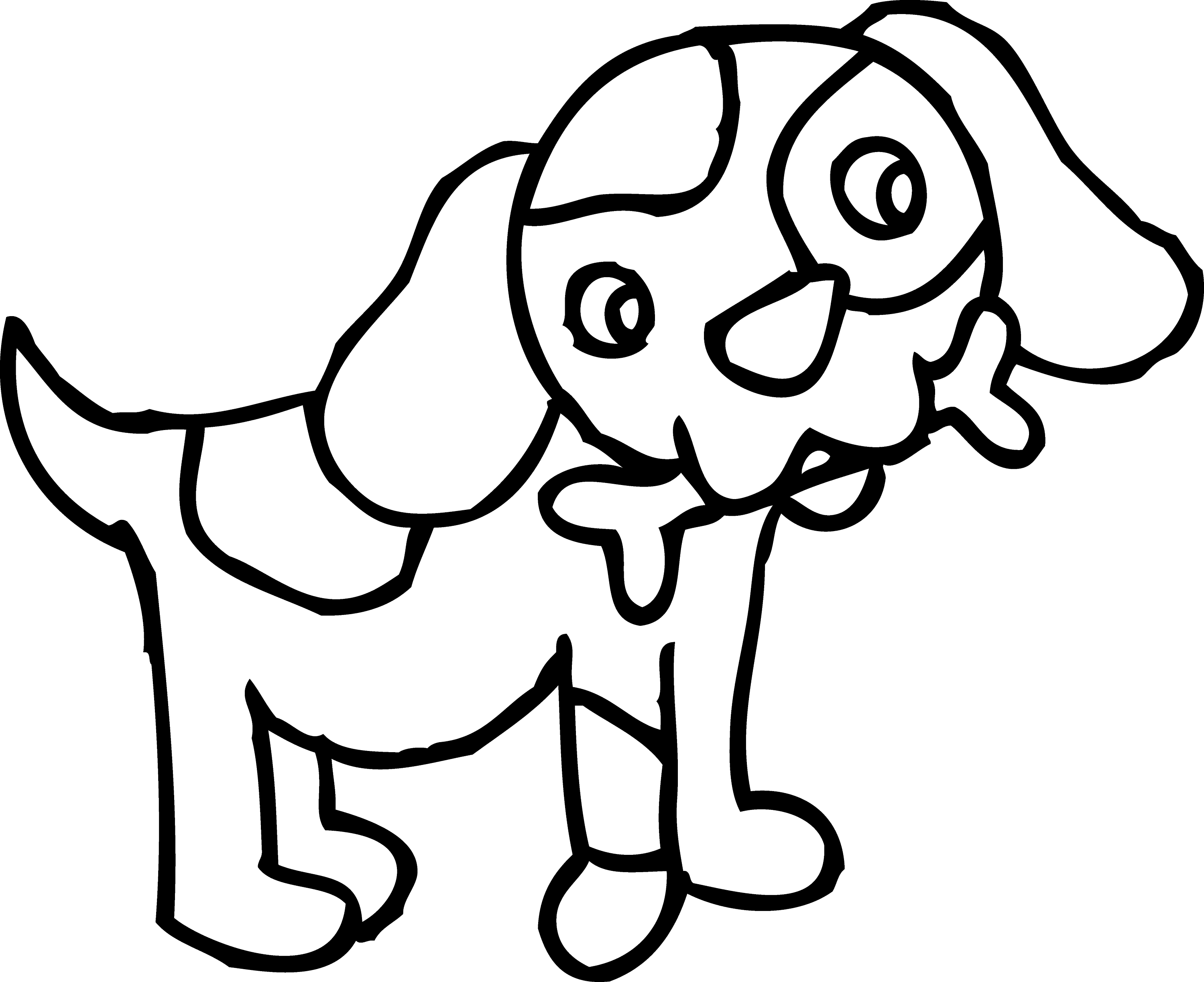 Coloring Page Dog Bone Free Clip Art Pictures Dogs
