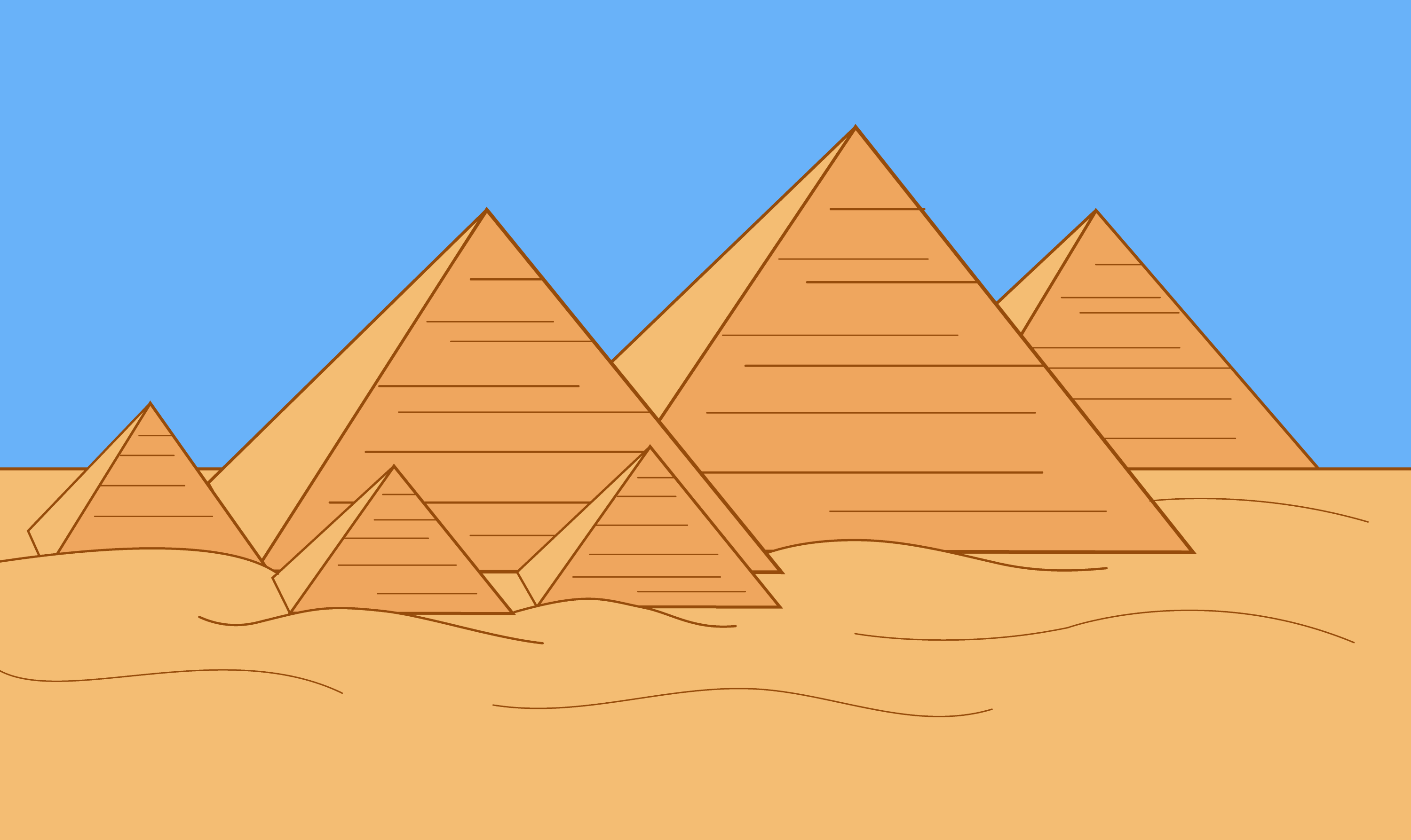 Egyptian Pyramids of Giza - Free Clip Art