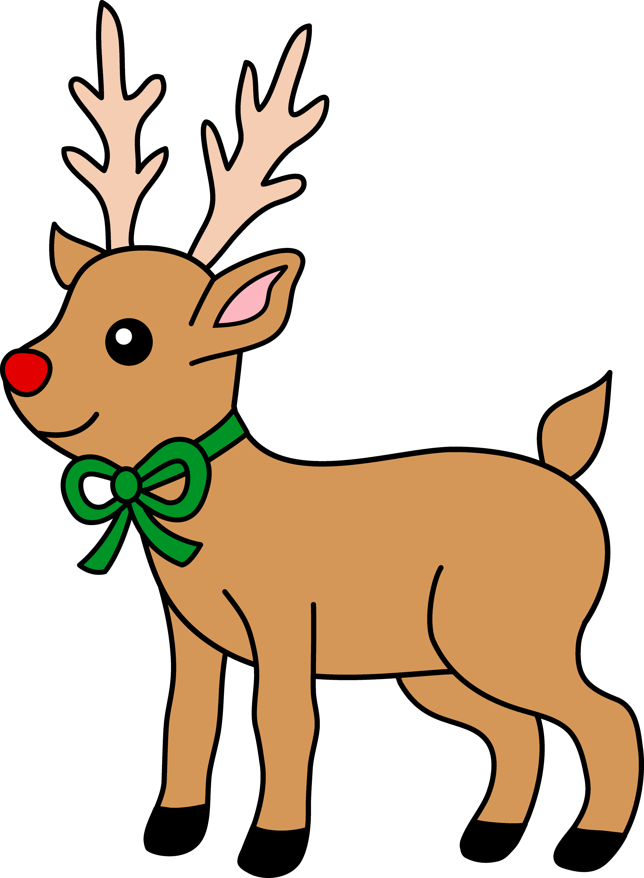 santa reindeer clipart - photo #47