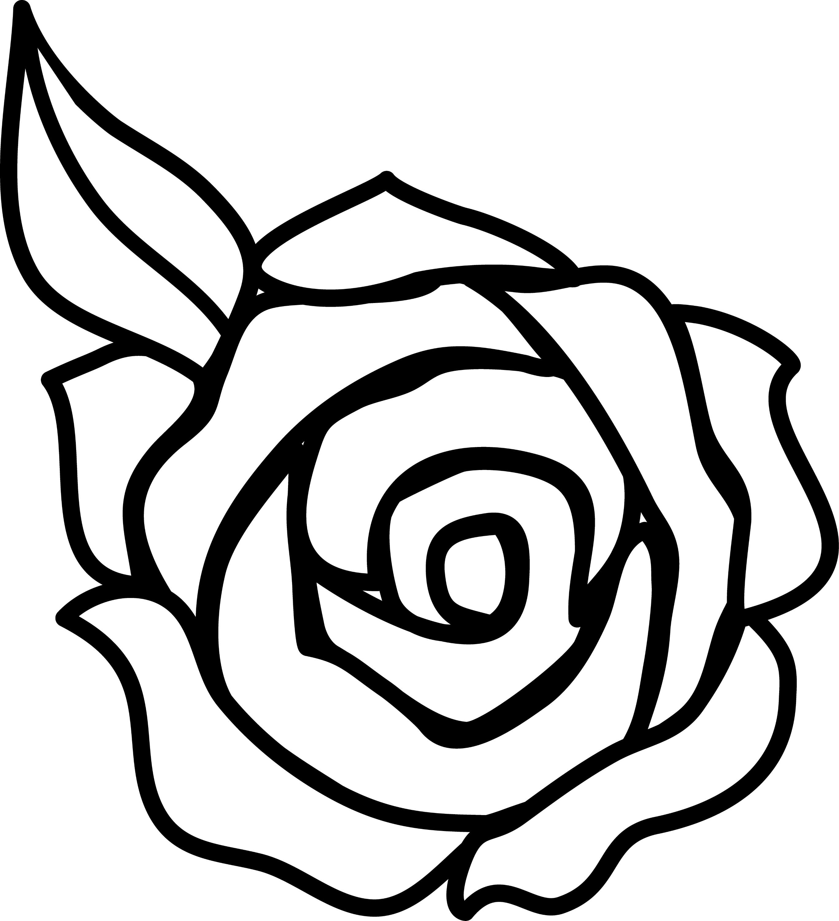roses clipart black and white - photo #7