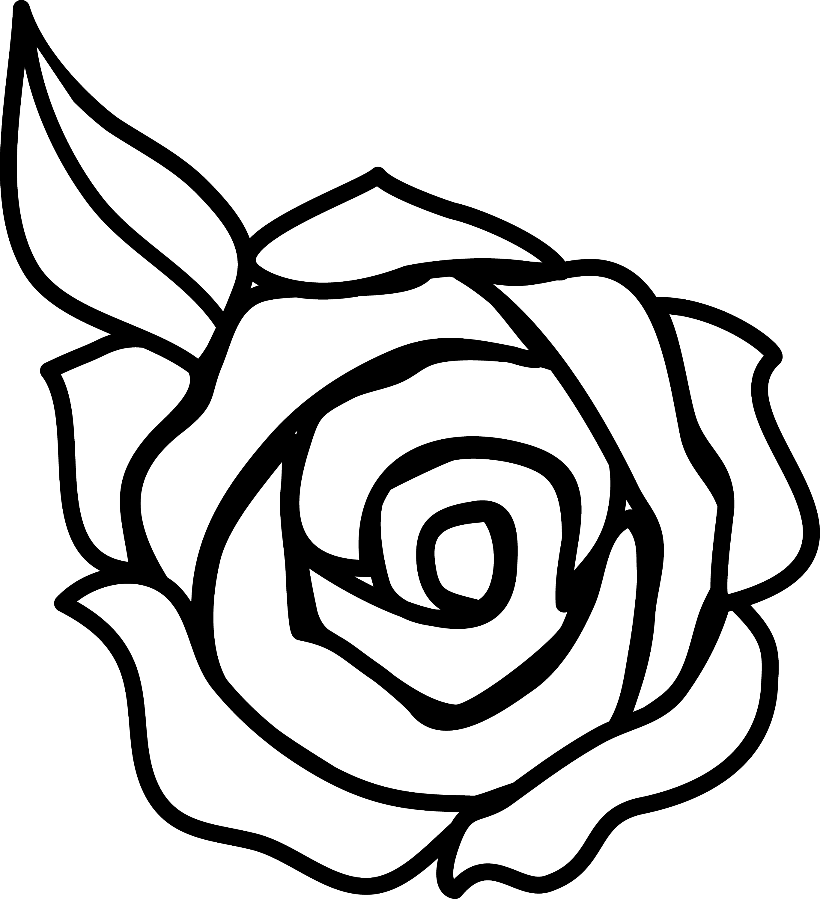 Black And White Flower Clip Art