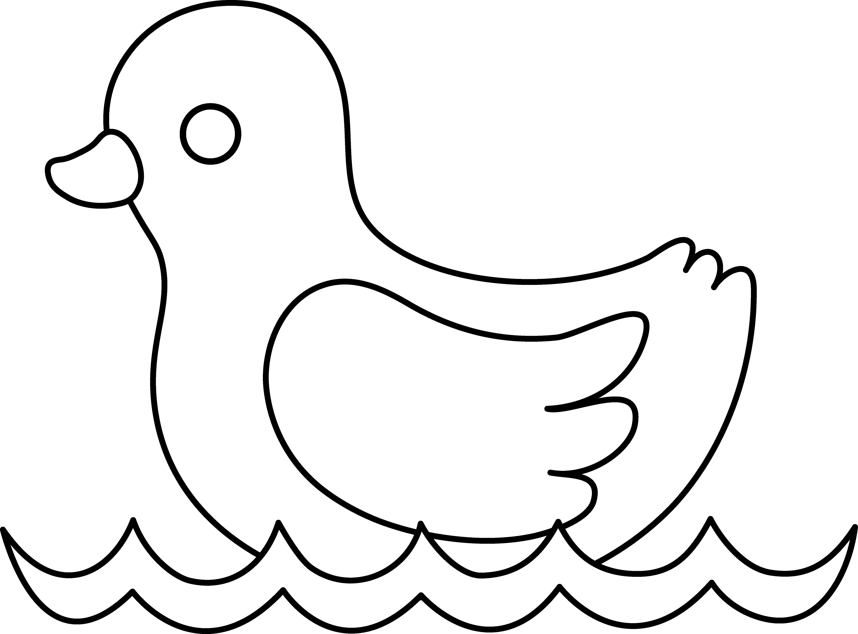 clipart black and white duck - photo #24