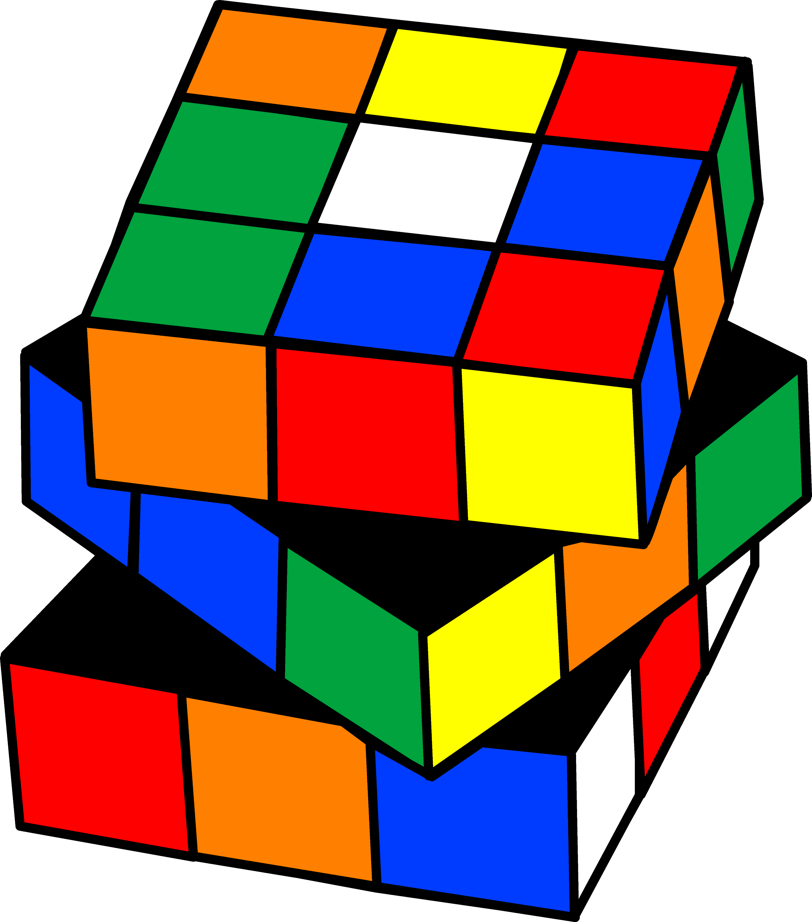 Rubiks Cube Puzzle Toy Free Clip Art