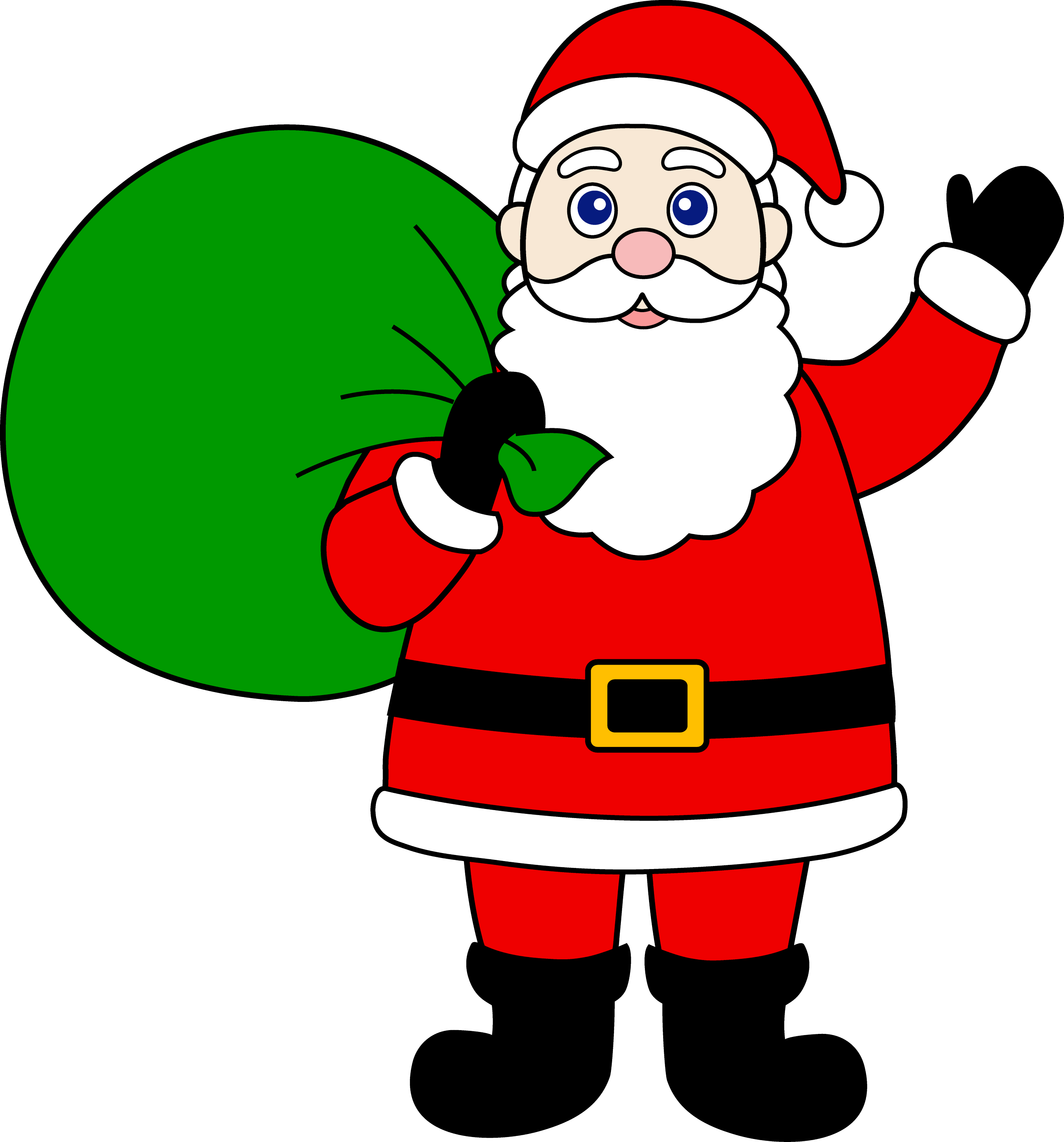 Santa Claus With Sack Of Ts Free Clip Art