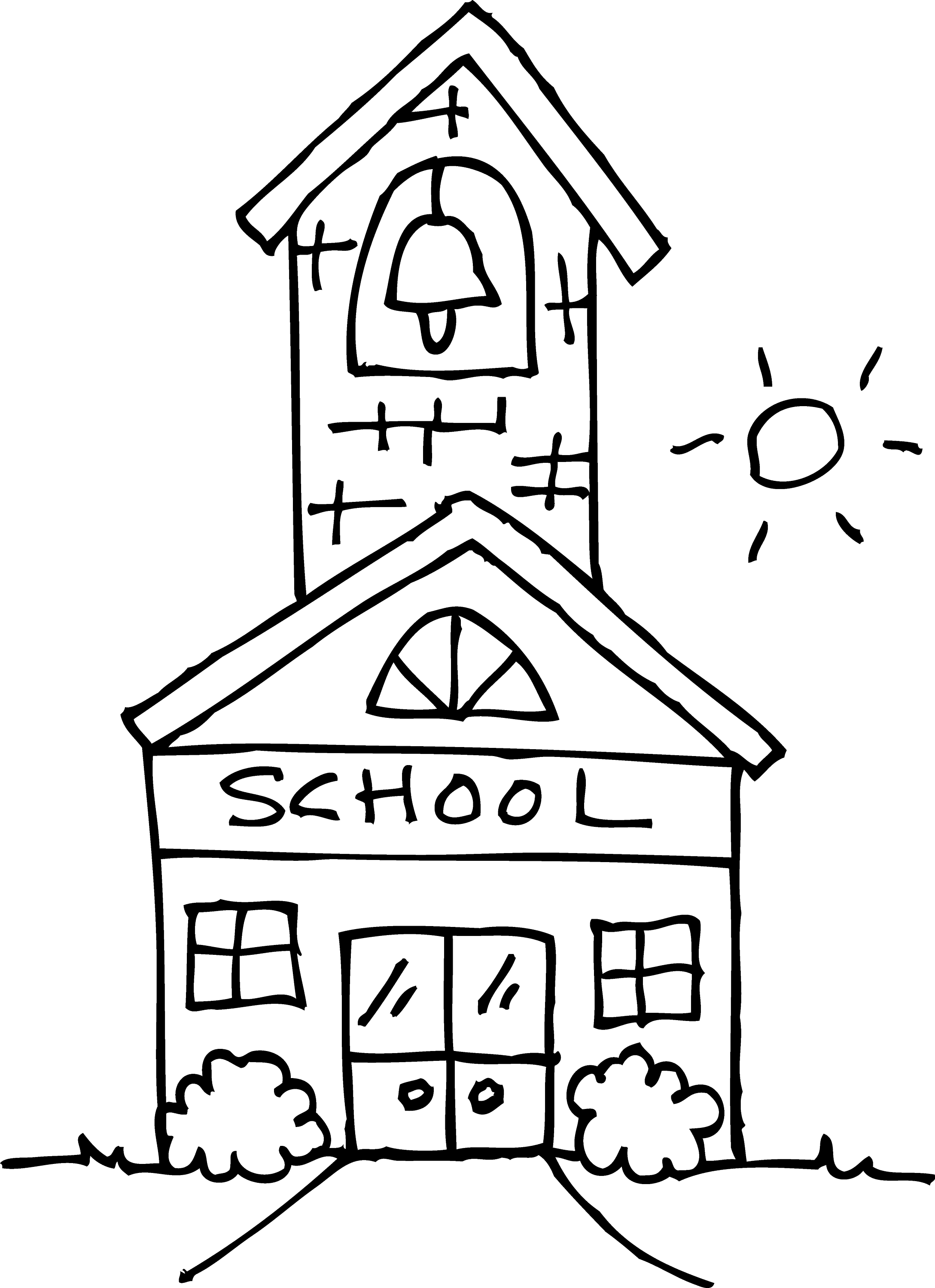 free black and white back to school clipart - photo #35