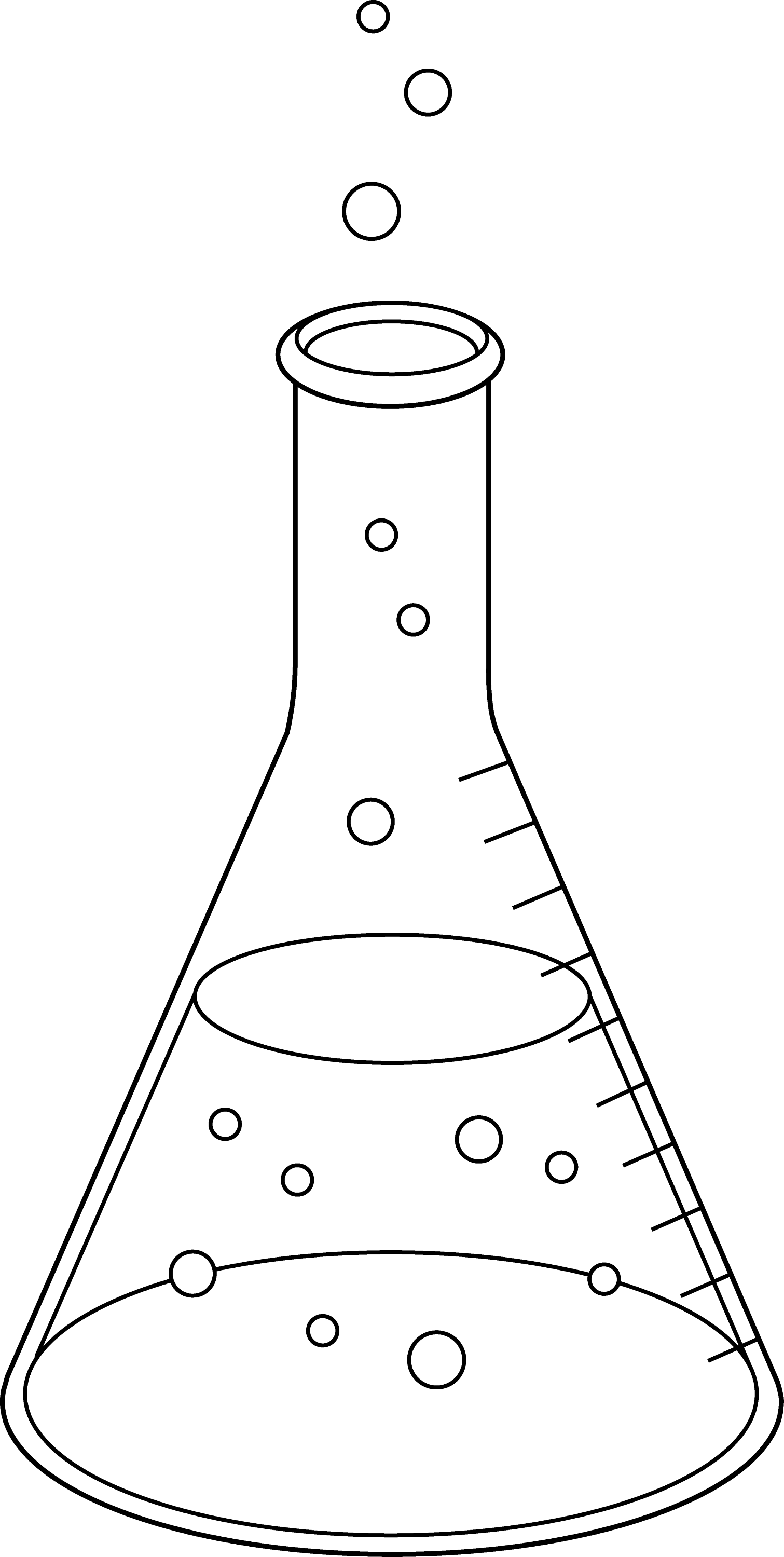 Science Flask Line Art Free Clip Art