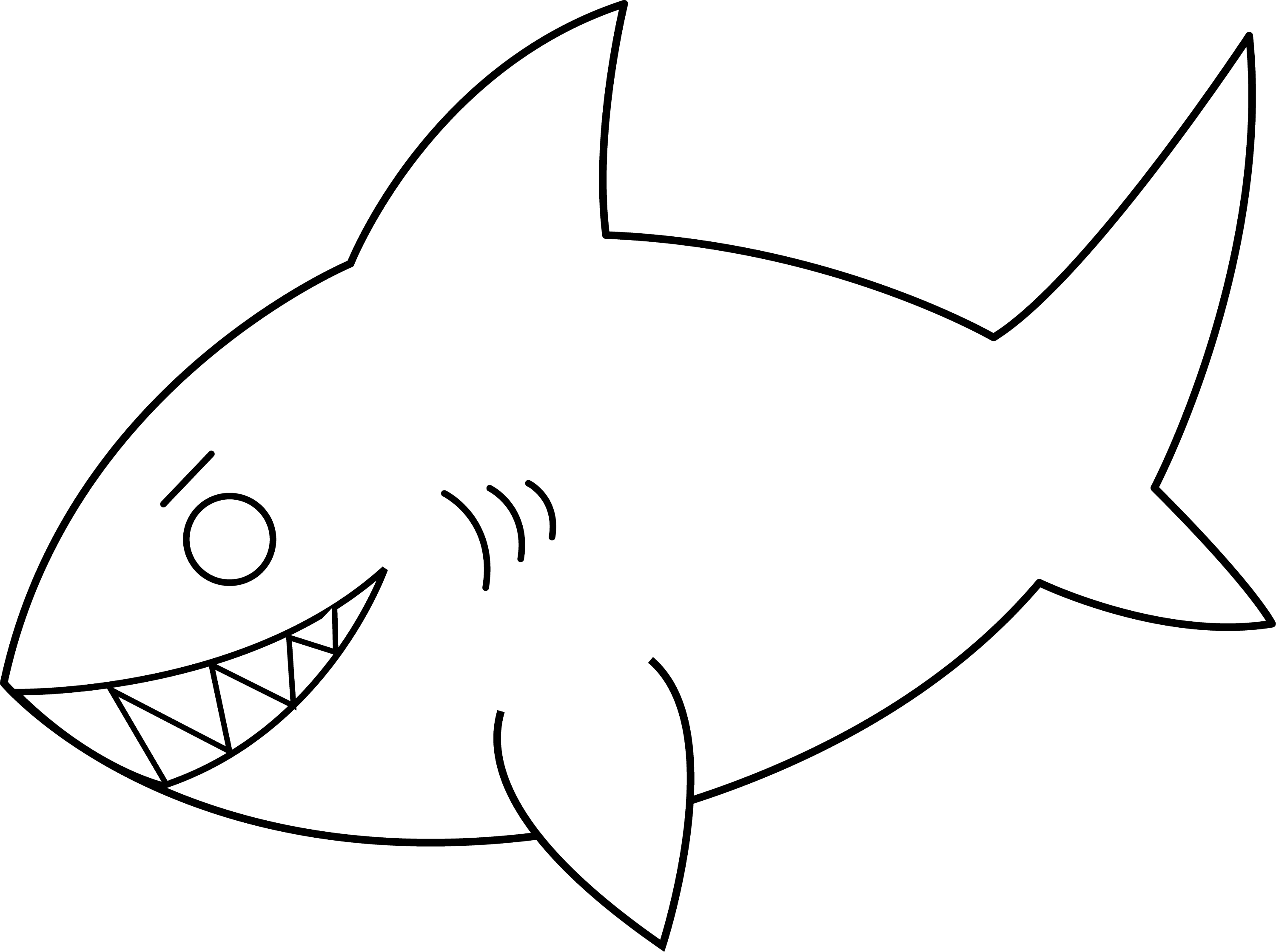 clipart line drawing fish - photo #24