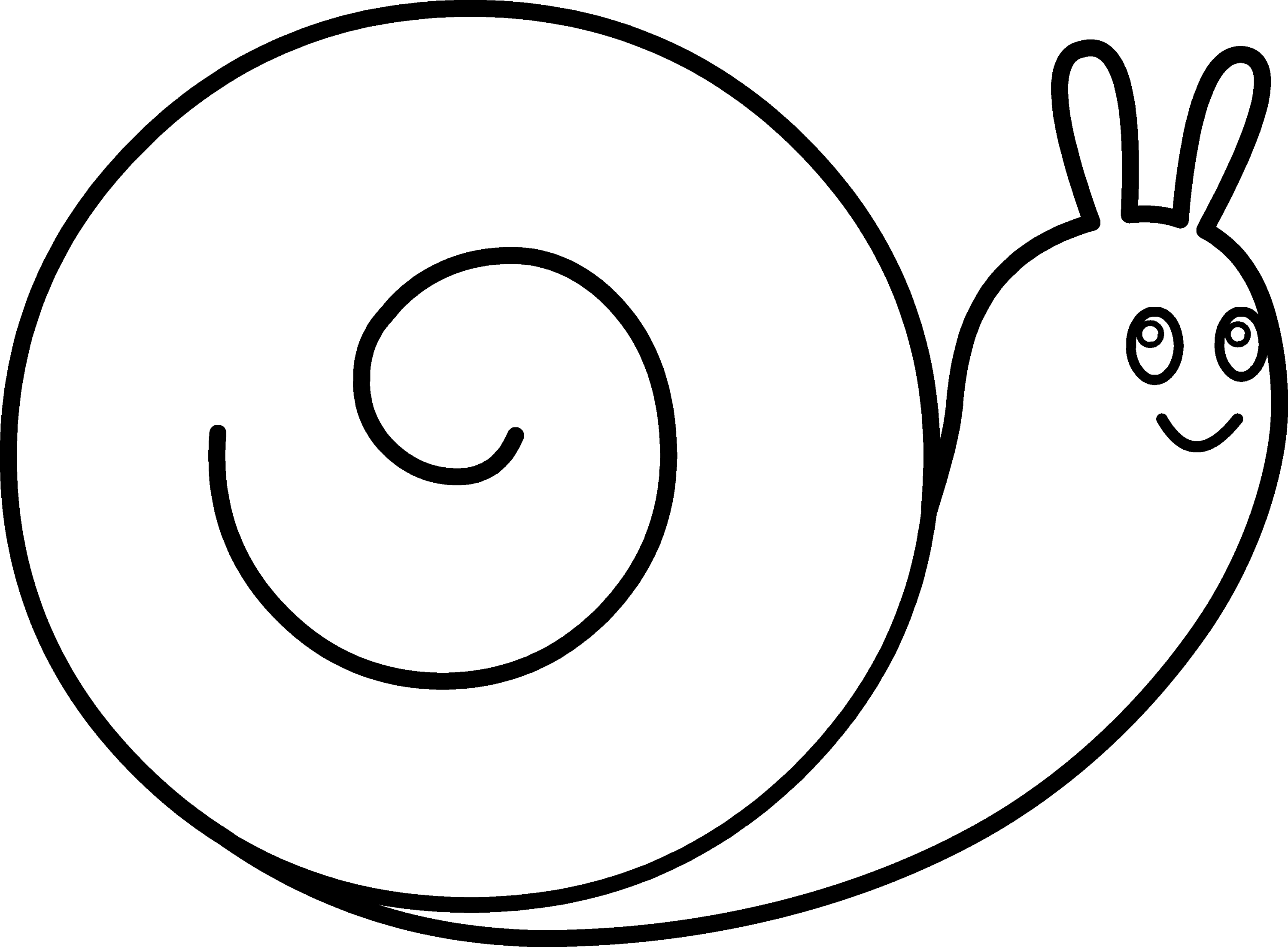 Cute Snail Coloring Page Free Clip Art