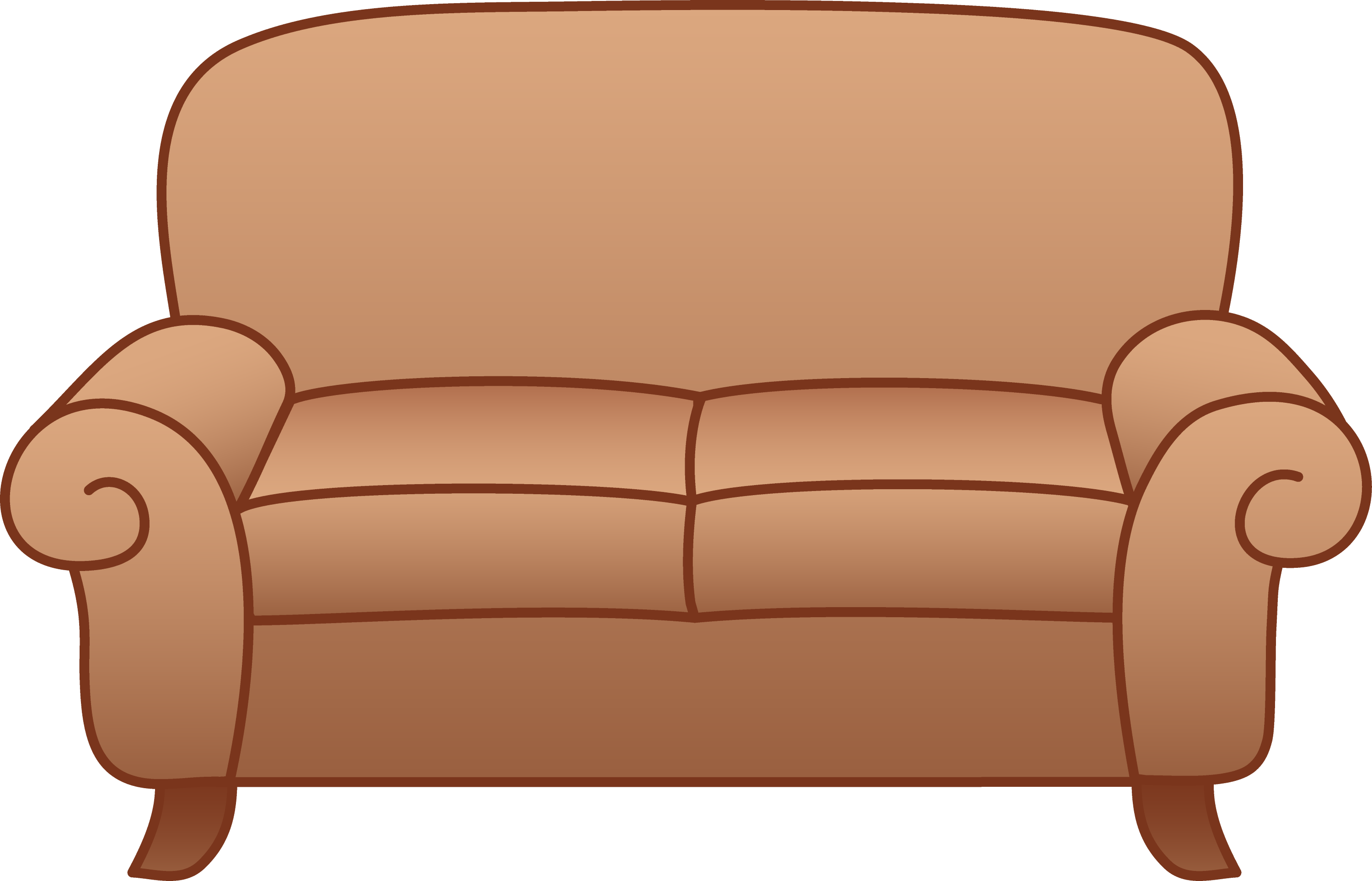 Beige Living Room Sofa - Free Clip Art