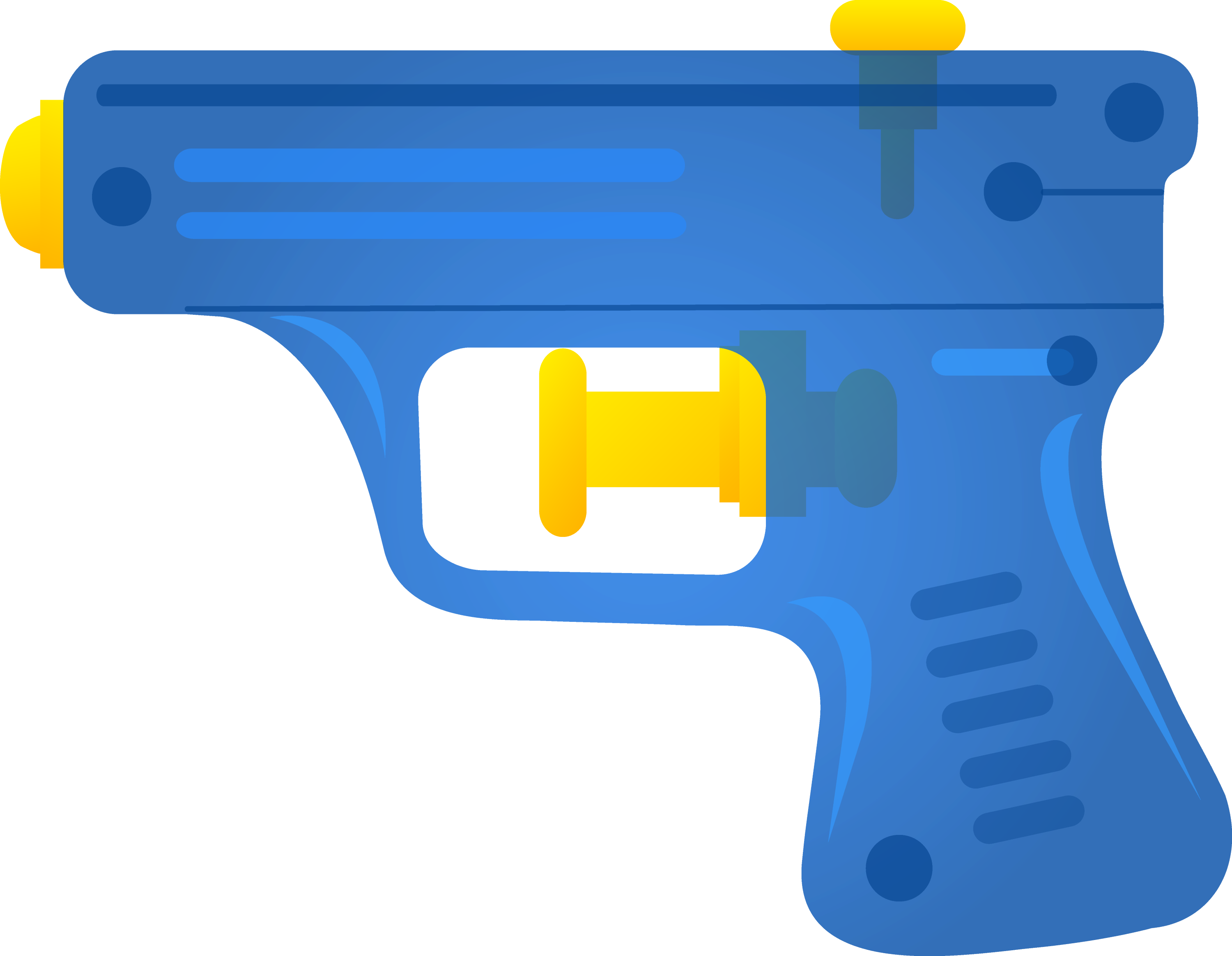 Blue Toy Squirt Gun - Free Clip Art