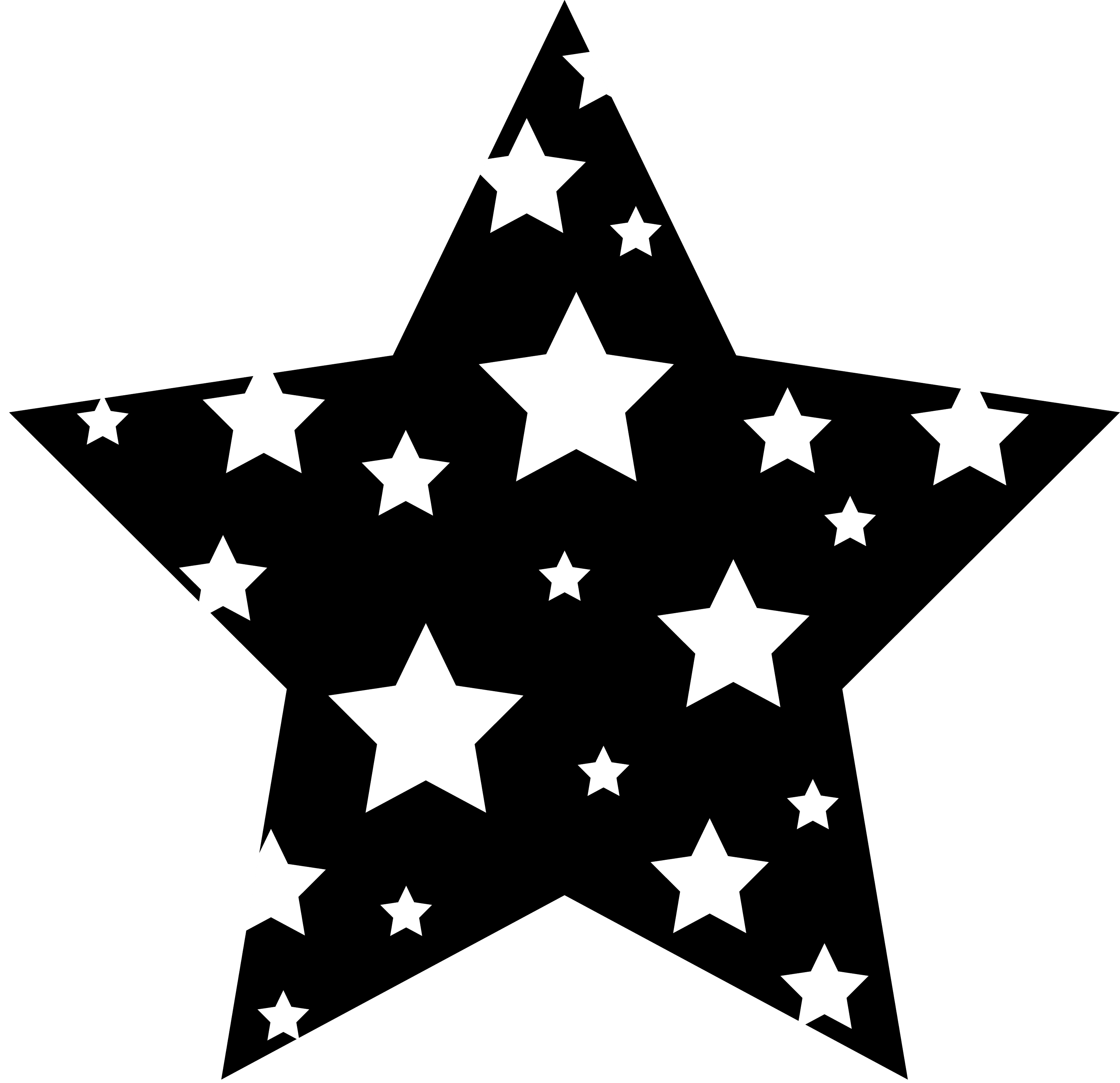 free black and white star clip art - photo #5