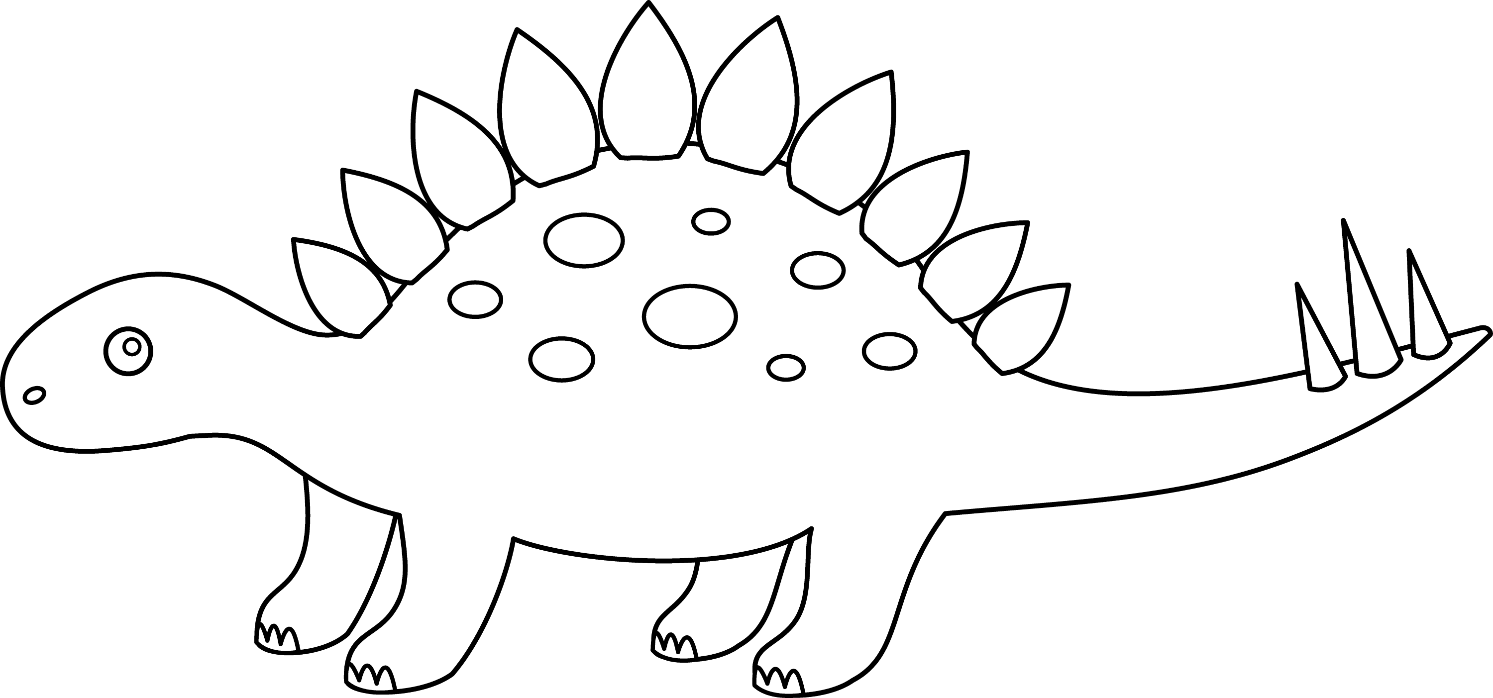 Stegosaurus Coloring Page - Free Clip Art