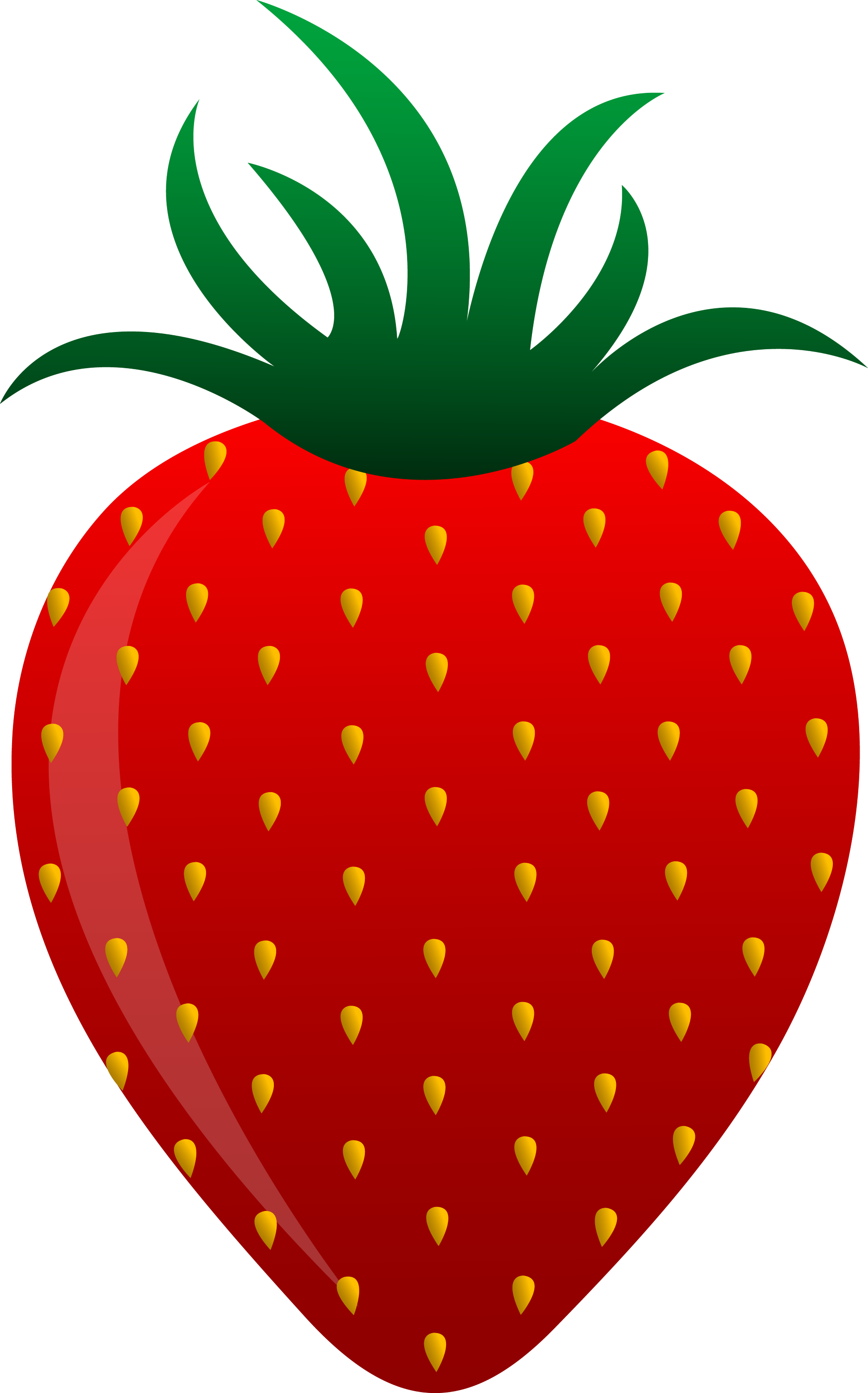 Red Strawberry Vector Art - Free Clip Art