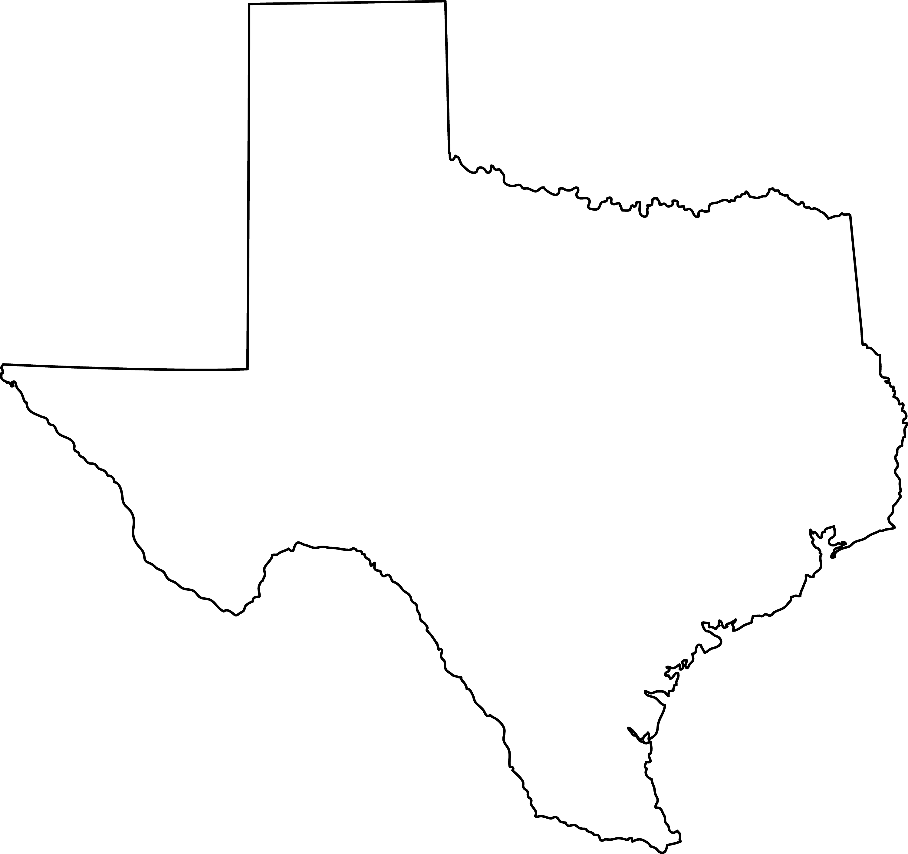 Texas Outline Printable