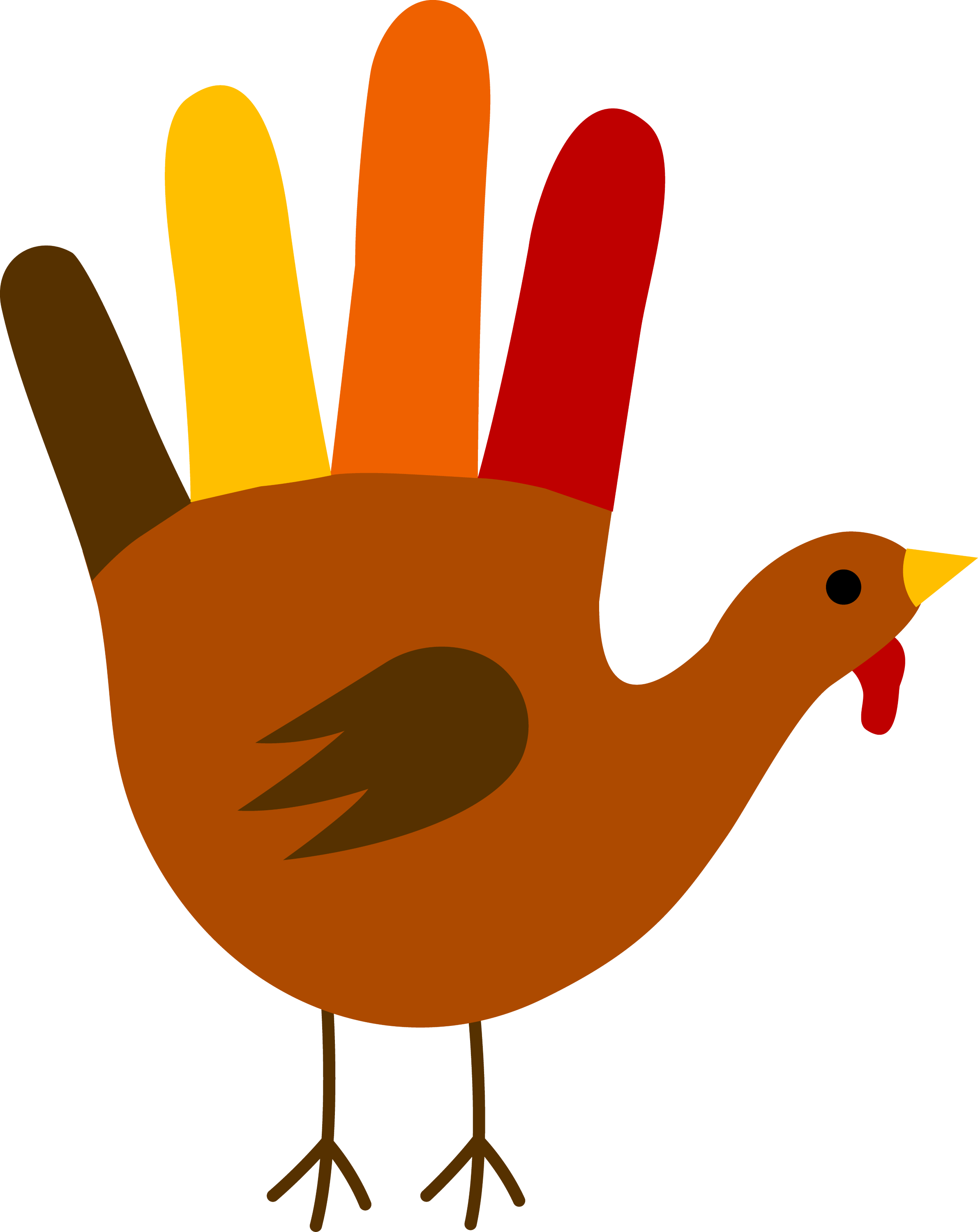 Thanksgiving Hand Turkey Free Clip Art