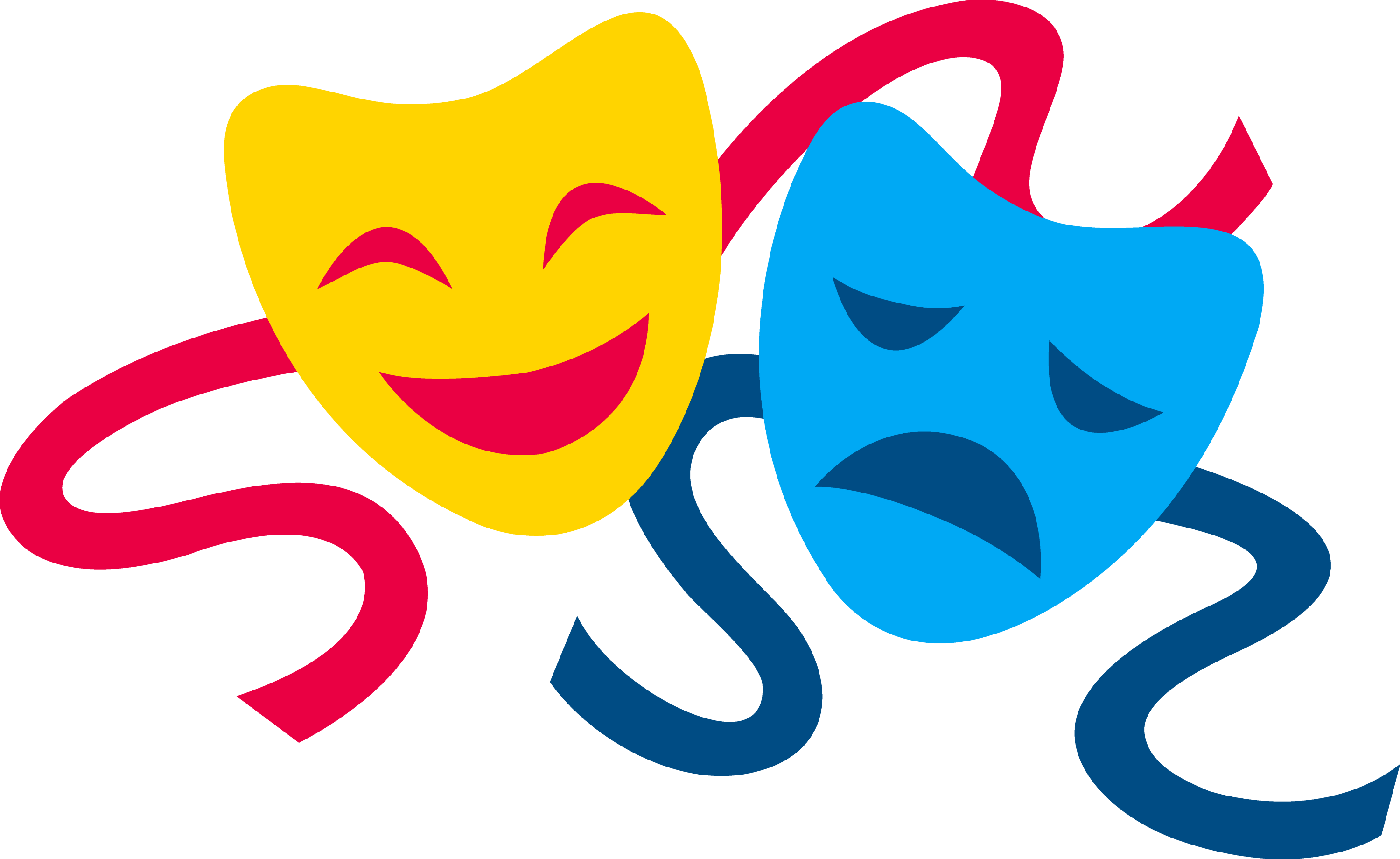 Comedy and Tragedy Masks - Free Clip Art